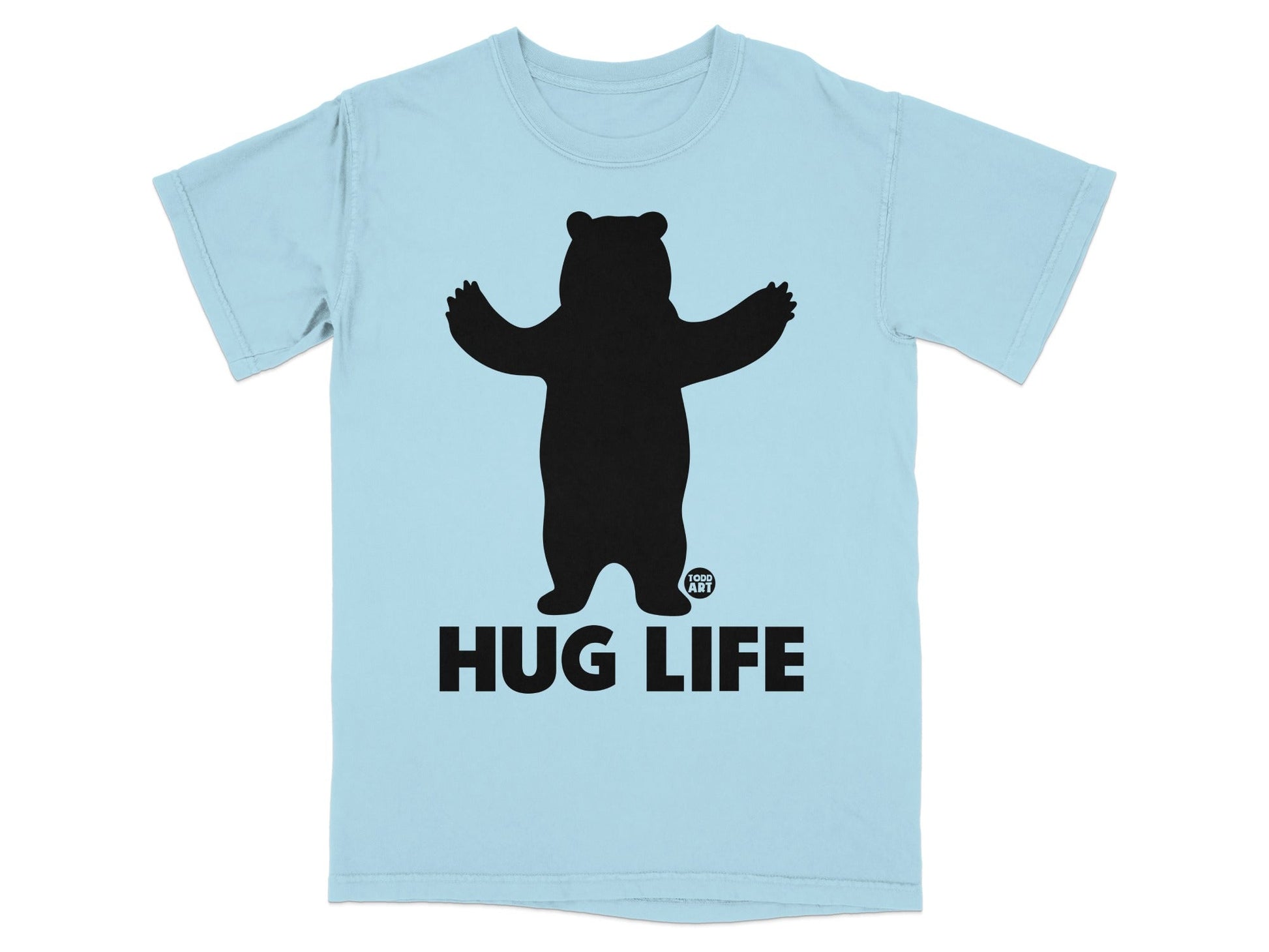 Hug Life Black Bear Graphic Print T-shirt