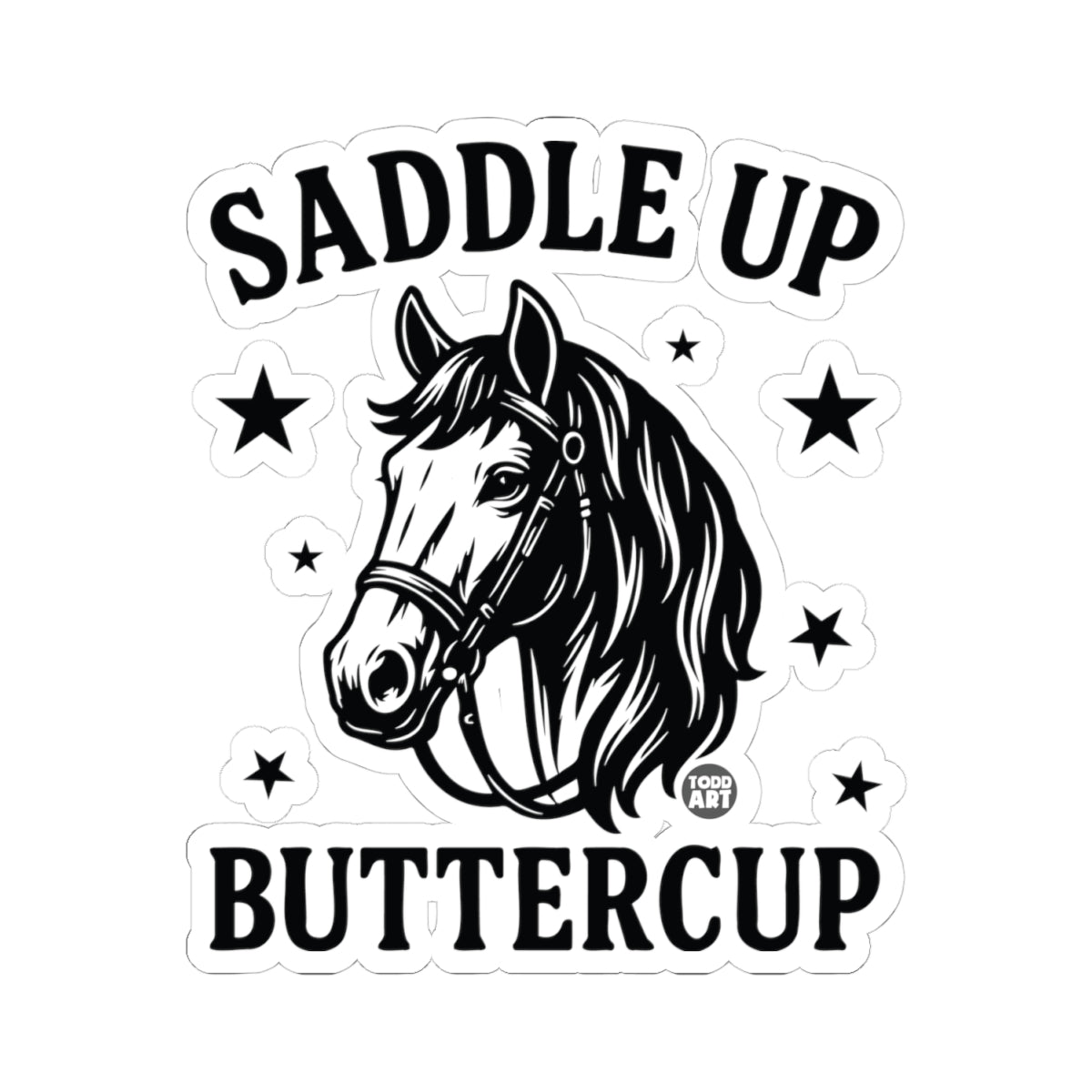 Western Horse VibesTodd Art Sticker