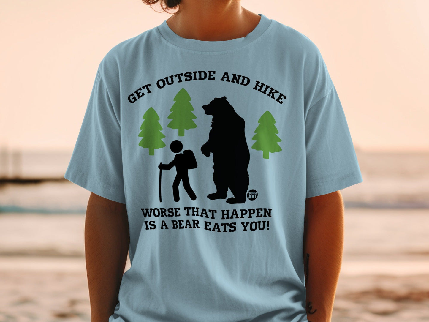 Get Outside and Hike Bear Eats You Graphic T-shirt