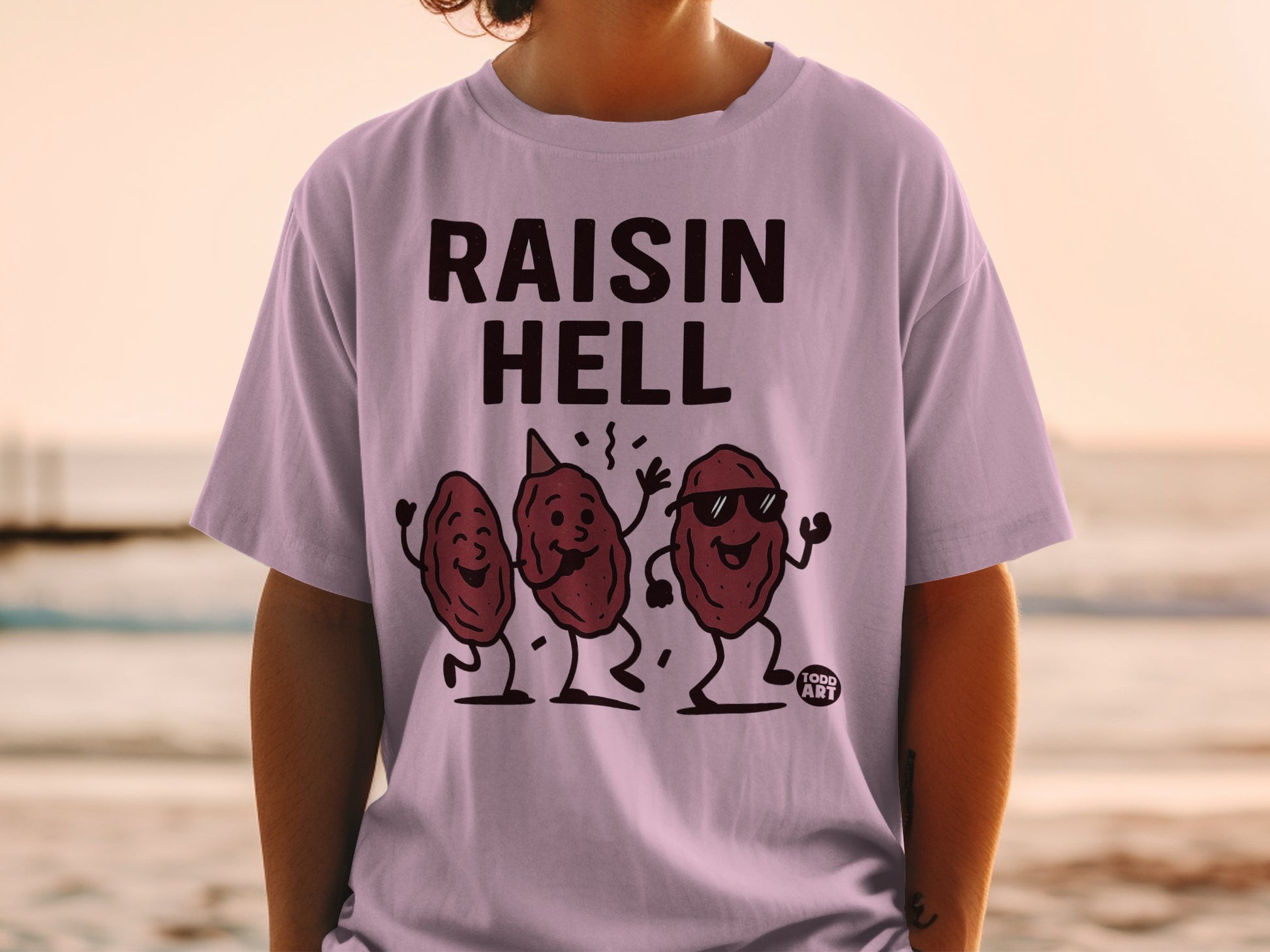 RAISIN HELL Cartoon Raisins Party Sunglasses Purple product type