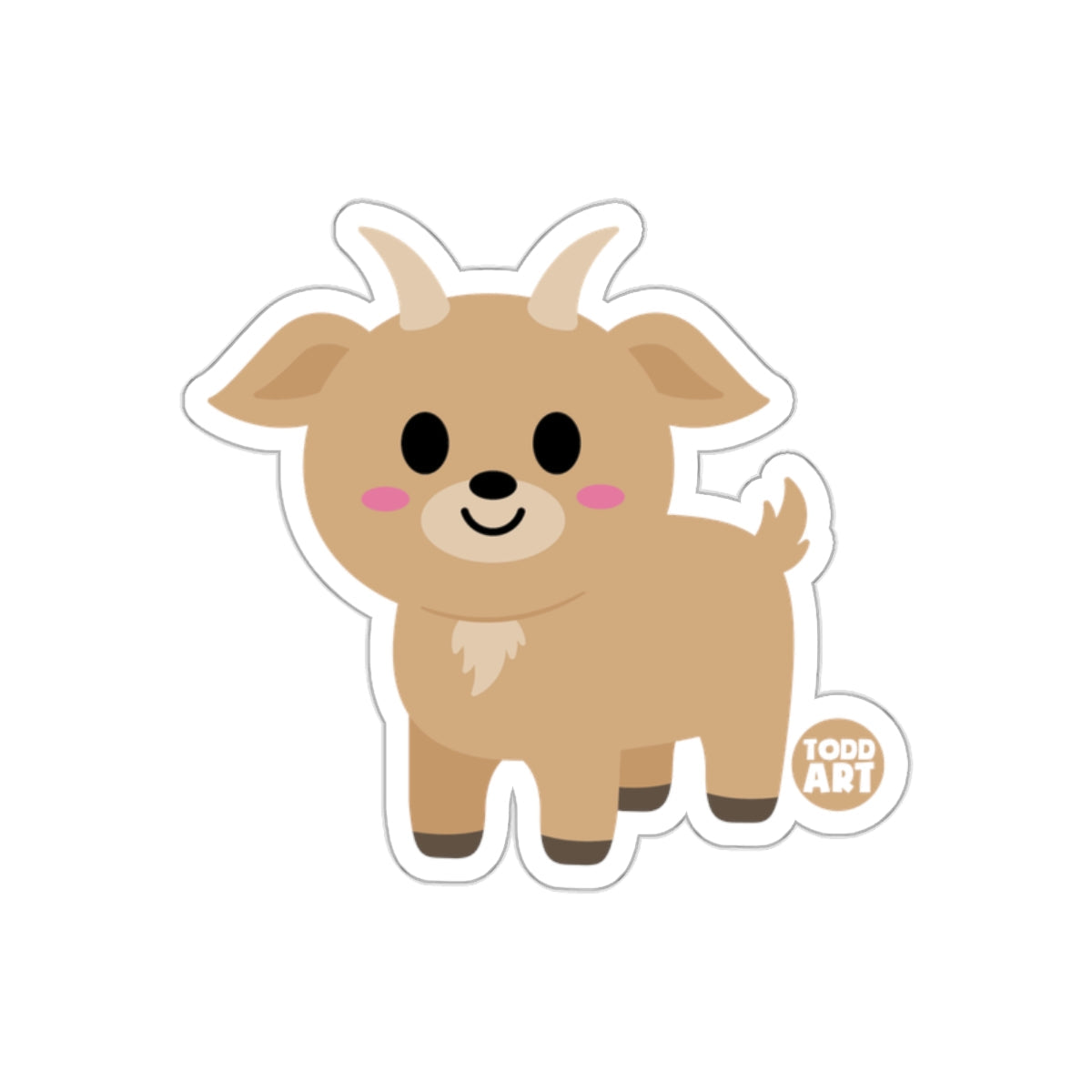 Cute Cartoon Baby Goat Sticker by Todd Art