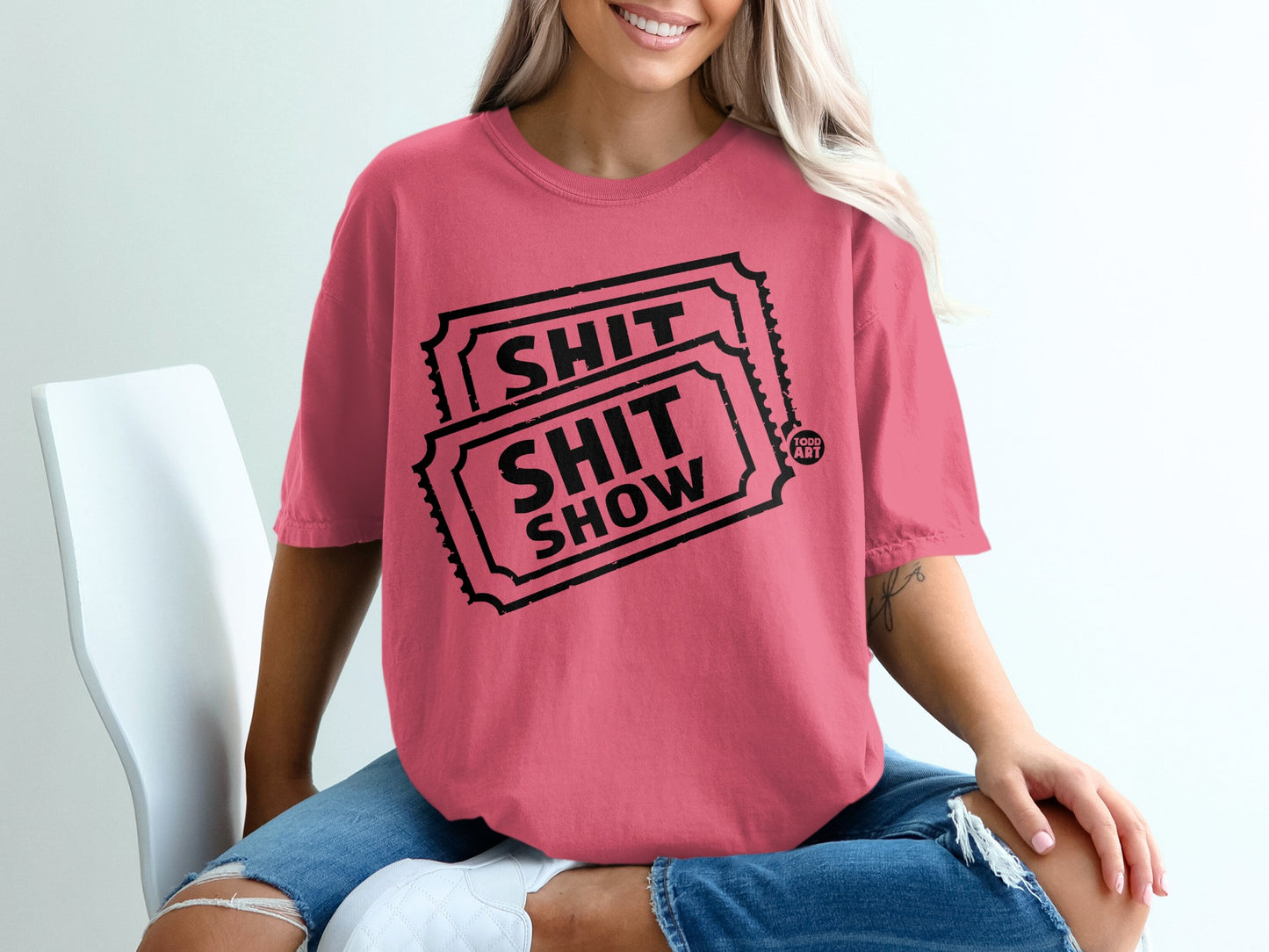 Pink SHIT SHIT SHOW Tickets TODD ART Shirt product type