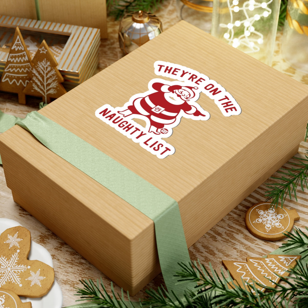 They're On The Naughty List Todd Art Sticker