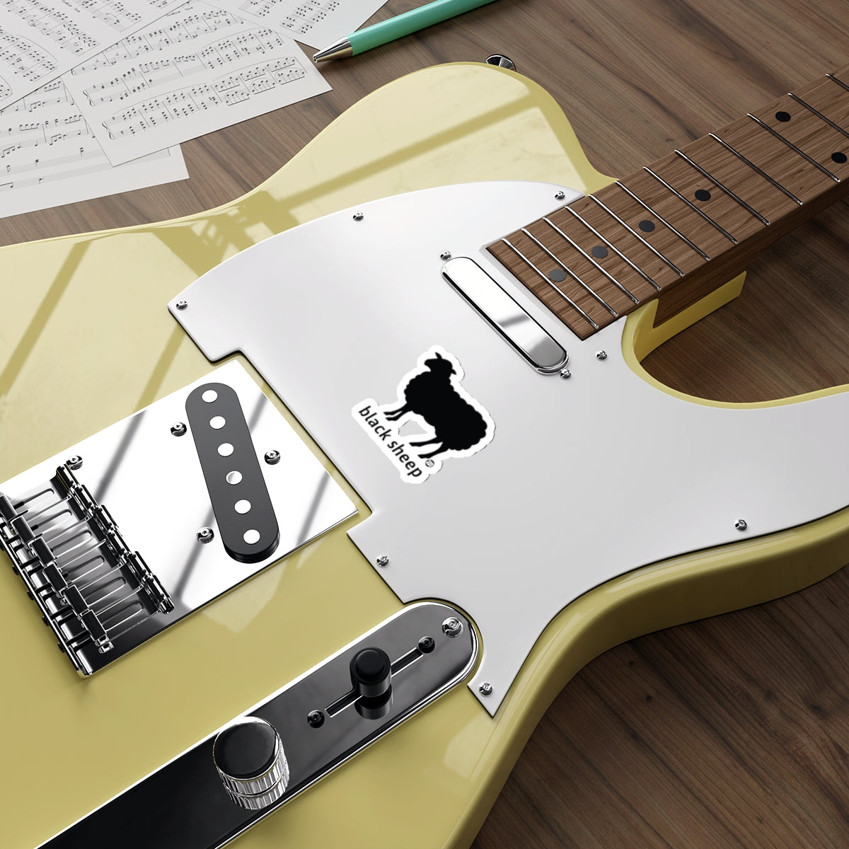 Black Sheep Electric Guitar Sticker Accessory for Sale