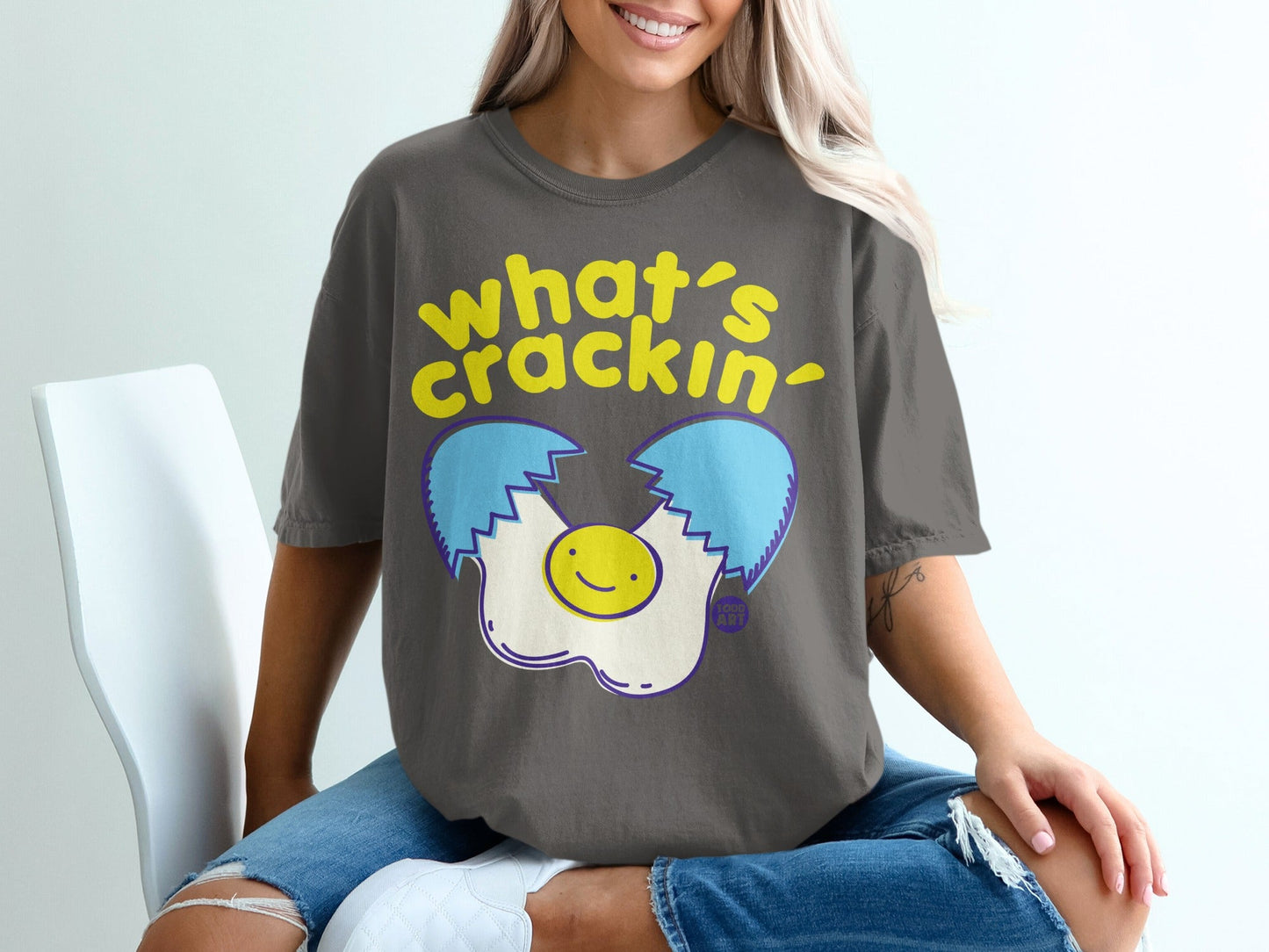 What's Crackin' Cute Egg Graphic T-Shirt