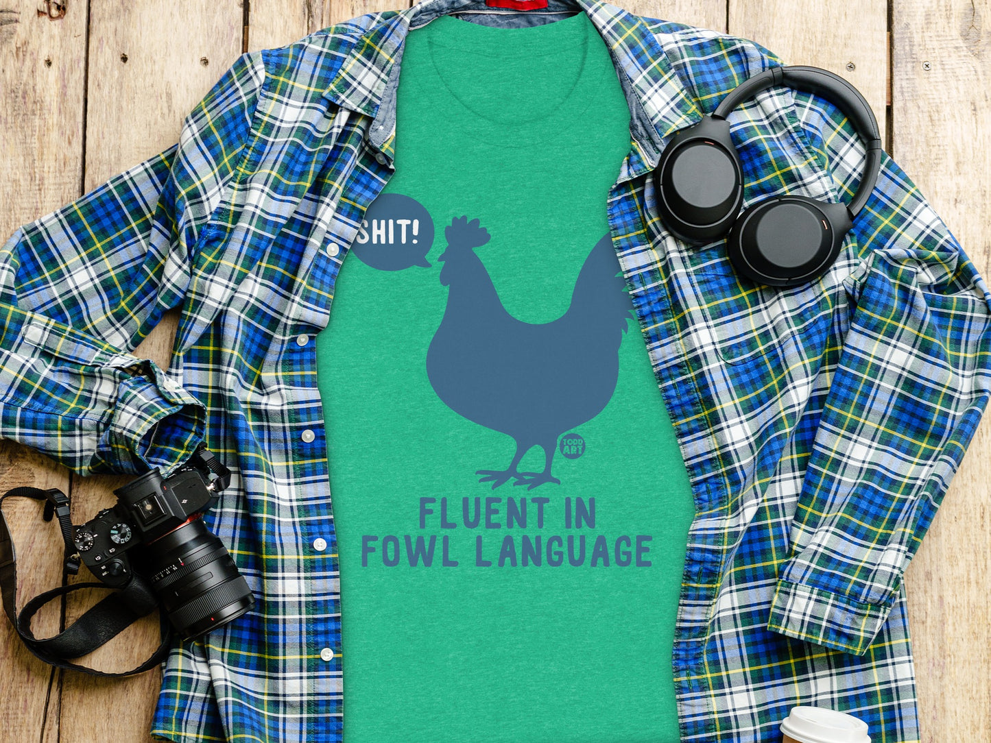 Fluent in Fowl Language Sh*t Chicken Tee Shirt