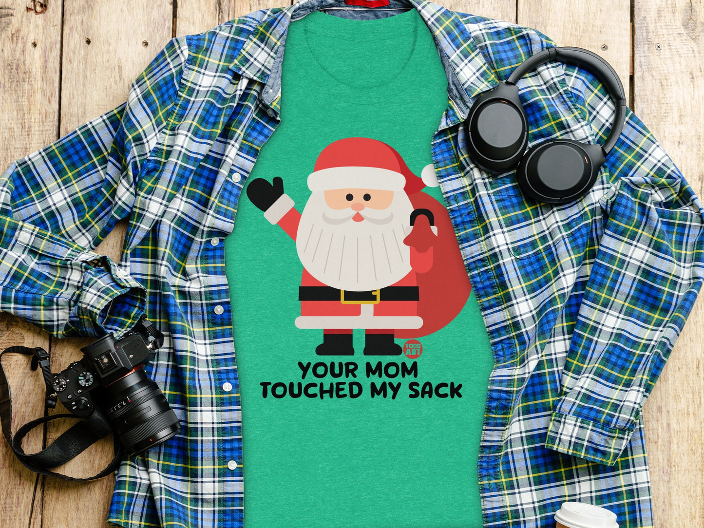 Your Mom Touched My Sack Santa Shirt Product