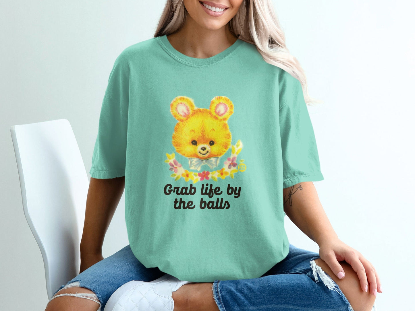 Grab Life by the Balls Cute Bear Design Shirt