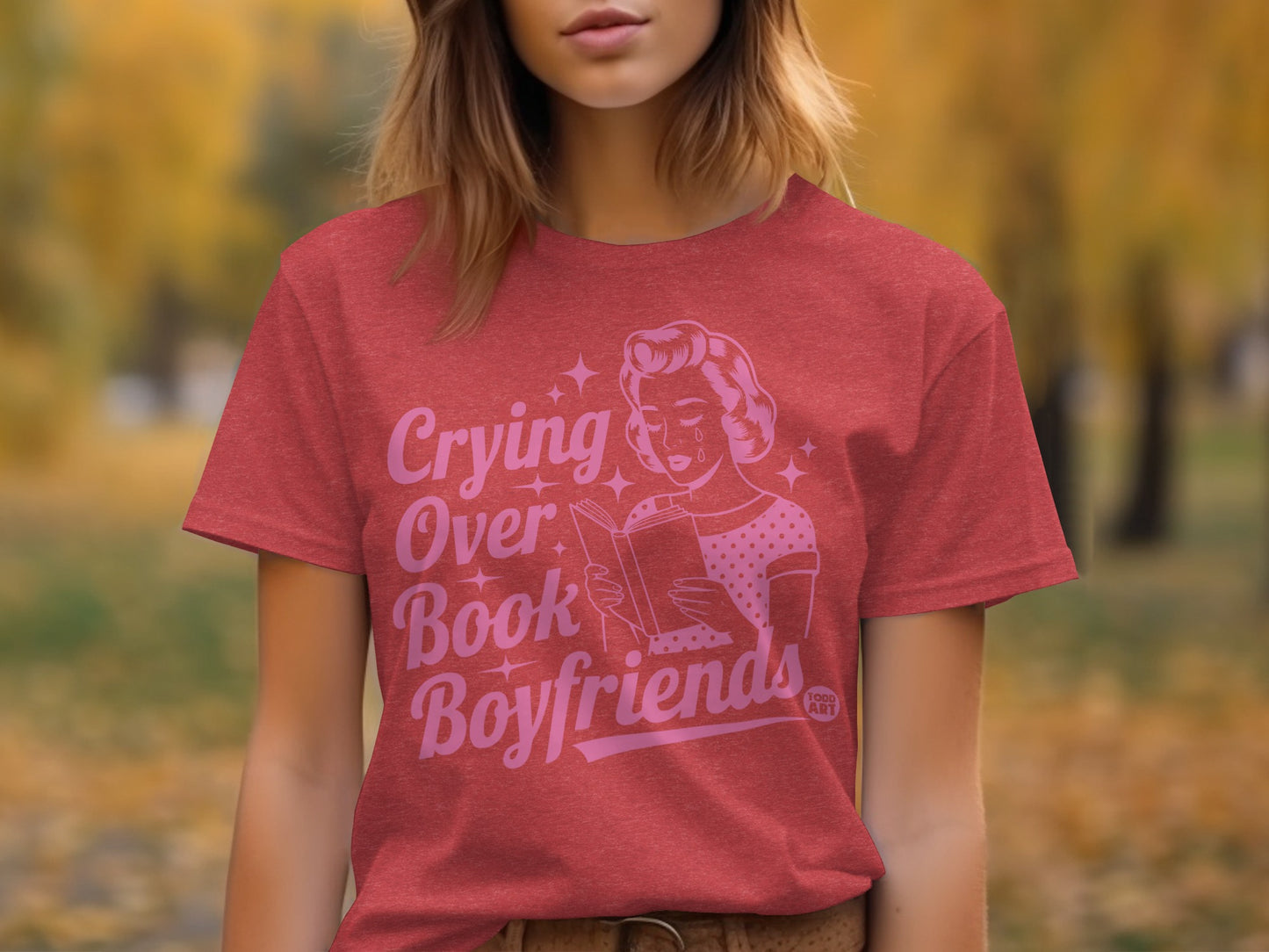 Crying Over Book Boyfriends Graphic Tee T-shirt