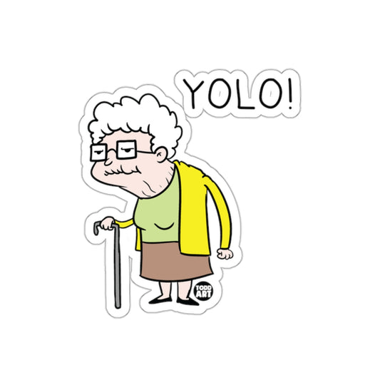YOLO Grandma Todd Art Cartoon Sticker Product