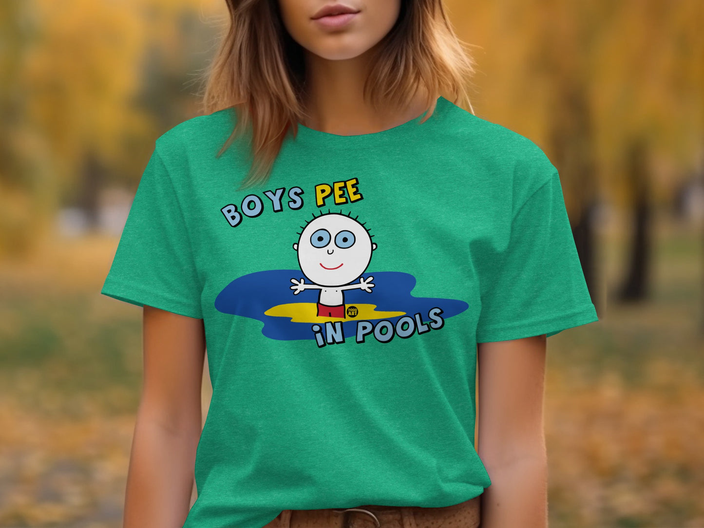Boys Pee In Pools Funny Graphic Tee