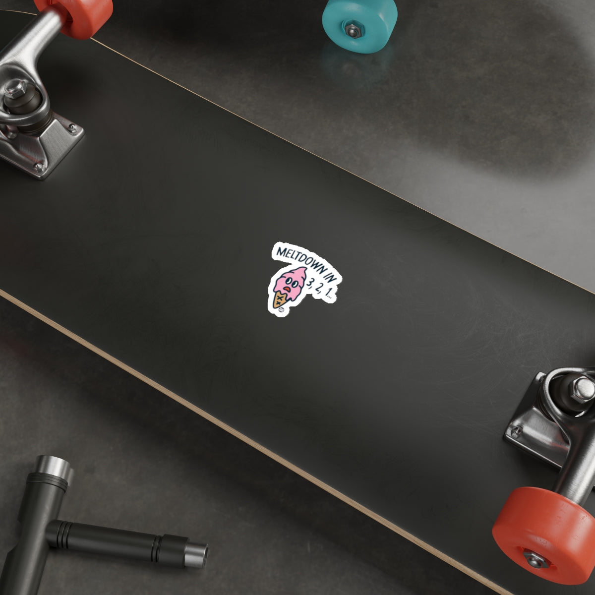 Fun Sticker Meltdown Skateboard Deck