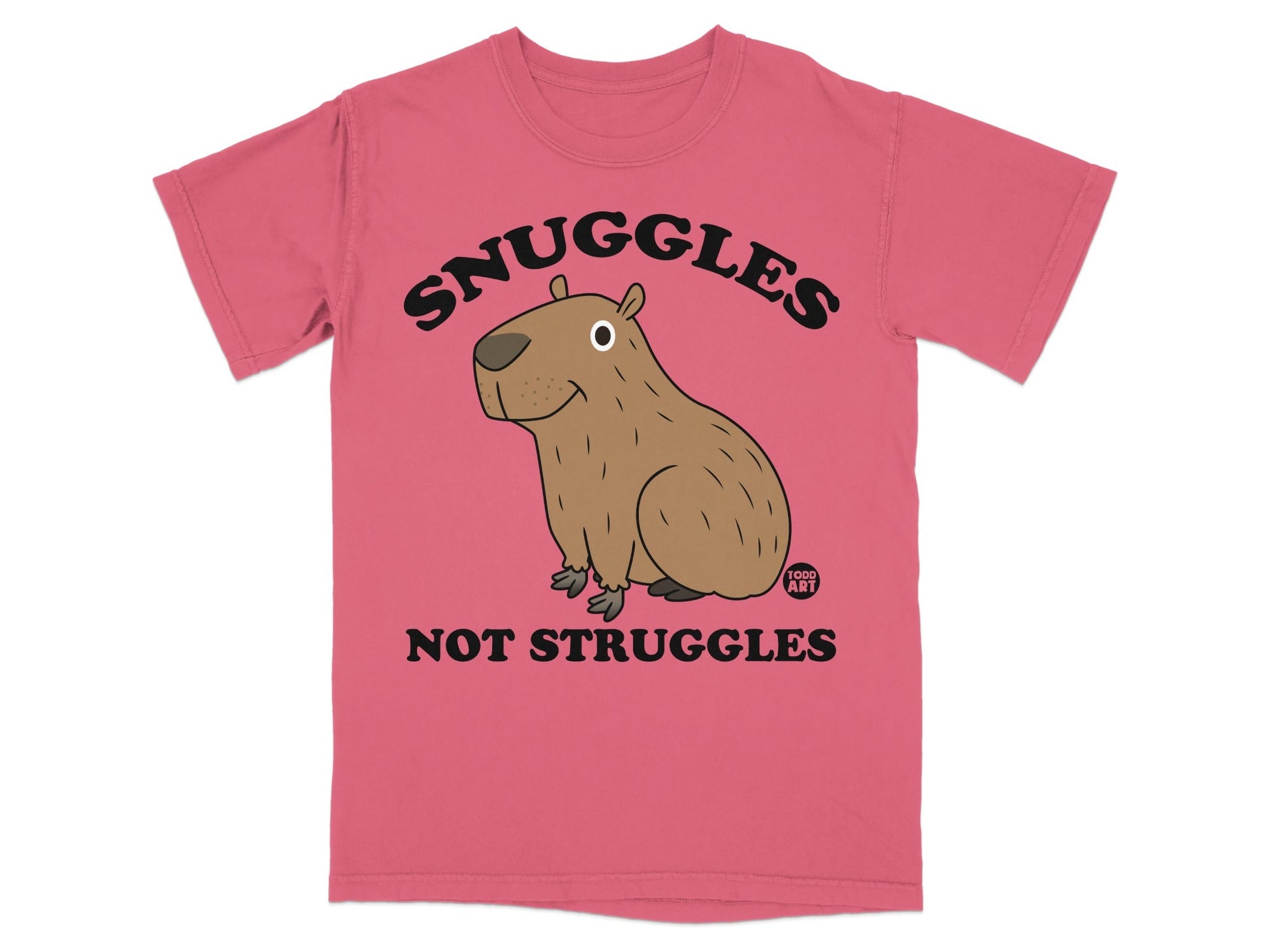 Snuggles Not Struggles Capybara Graphic T-Shirt