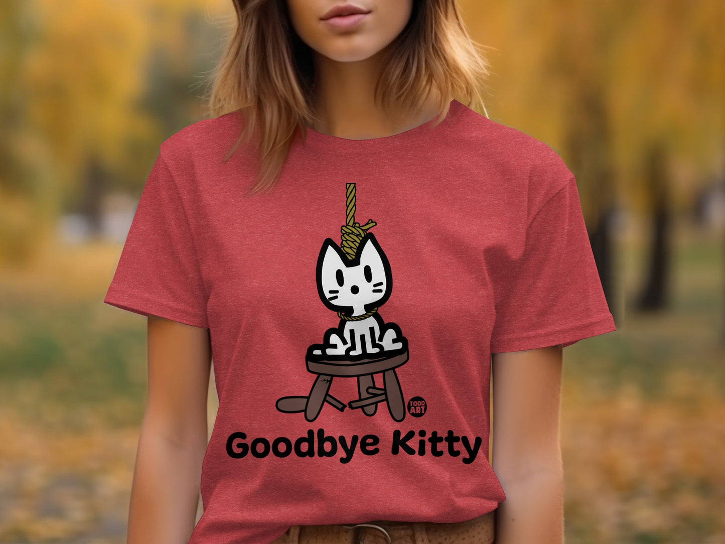 Goodbye Kitty Funny Graphic Tee Shirt