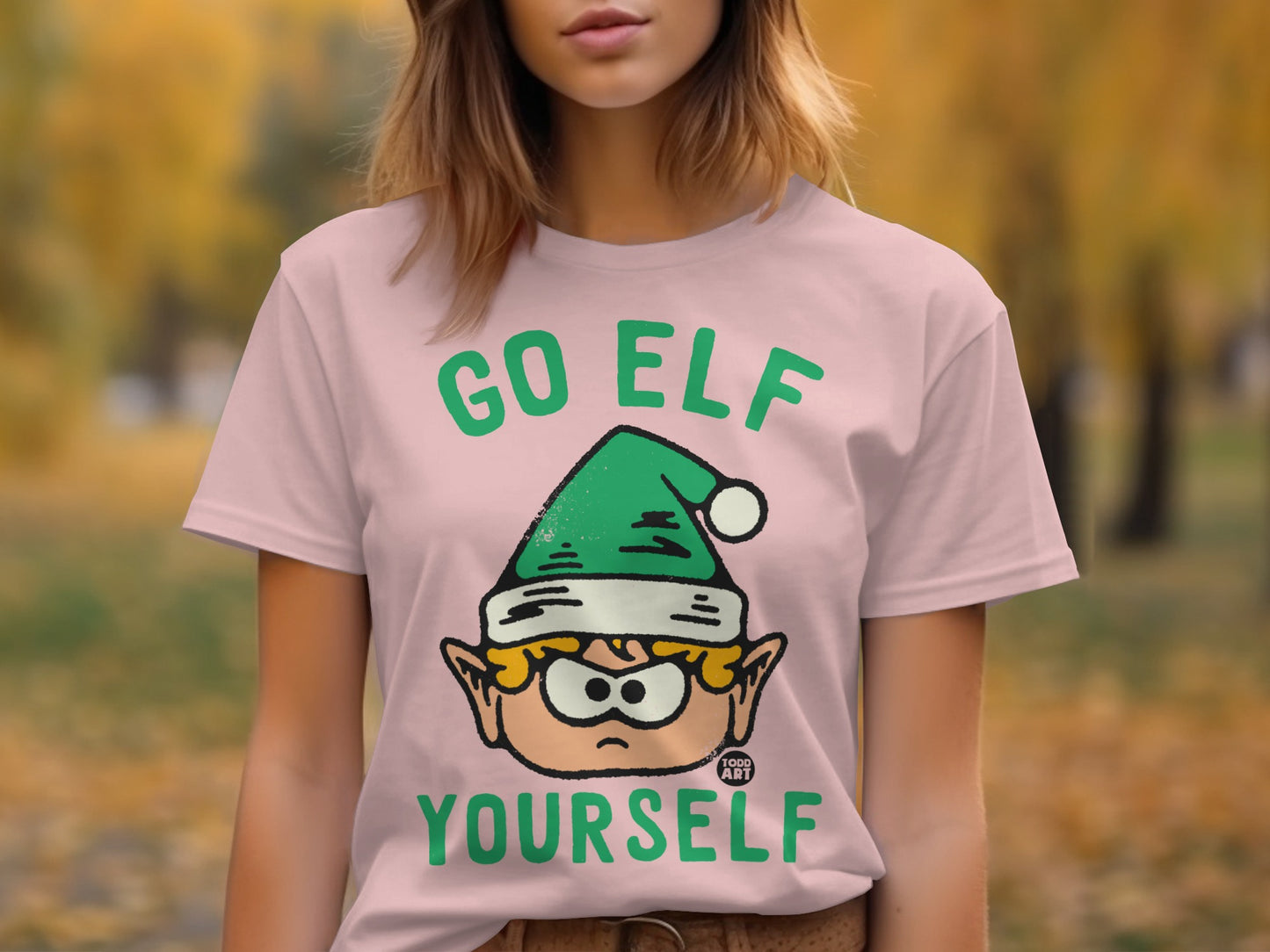 GO ELF YOURSELF Graphic Tee for Festive Fun