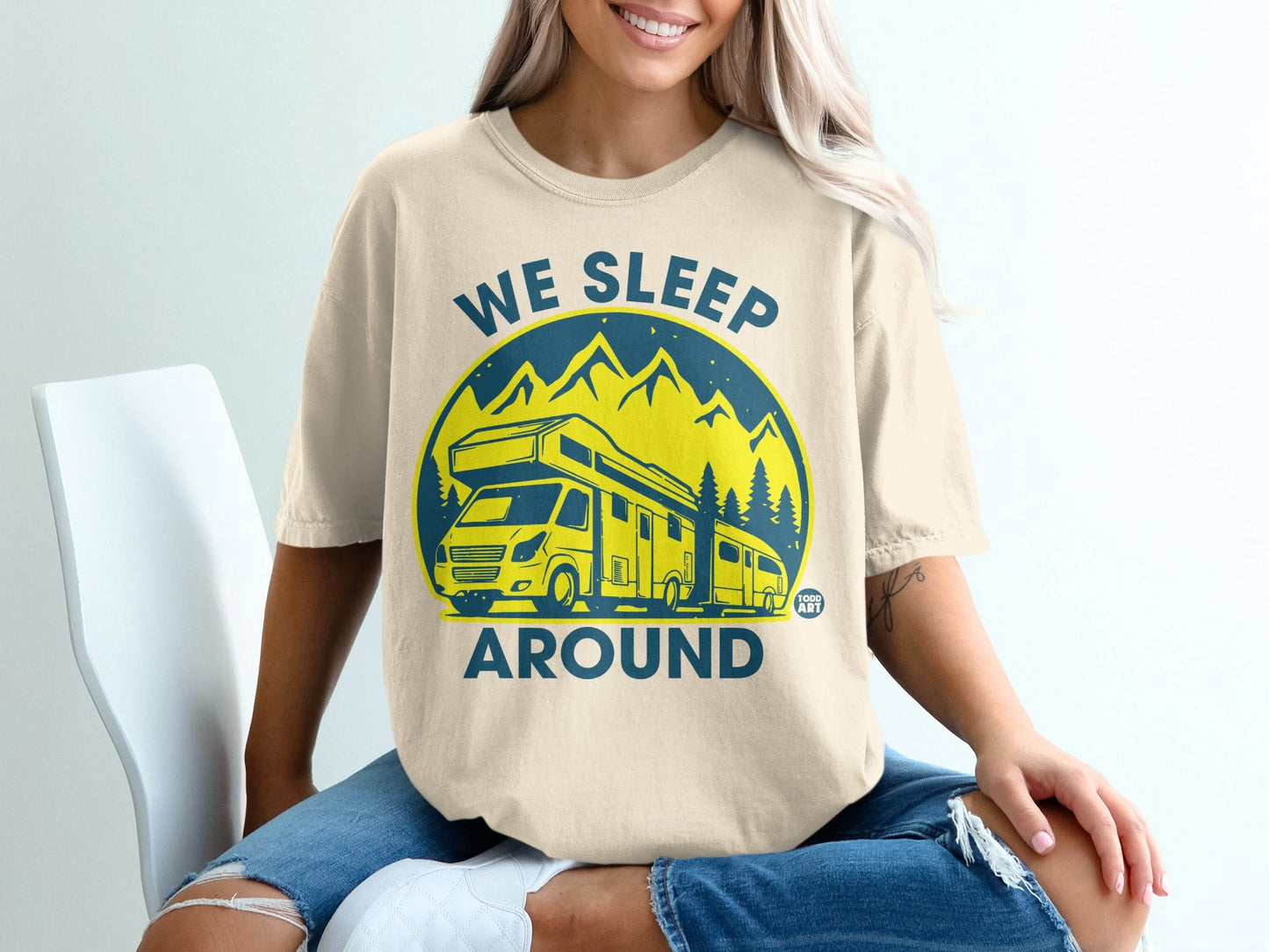 We Sleep Around RV Camper Adventure Graphic T-Shirt