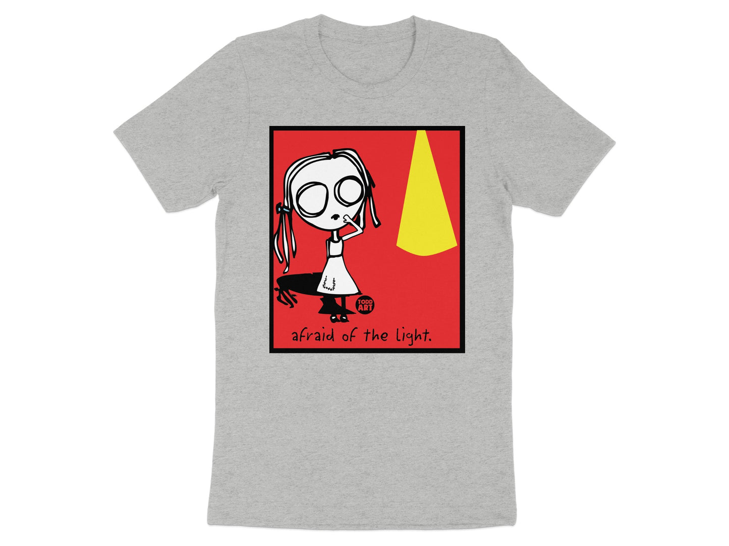 Afraid of the Light Graphic Tee Featuring Unique Design