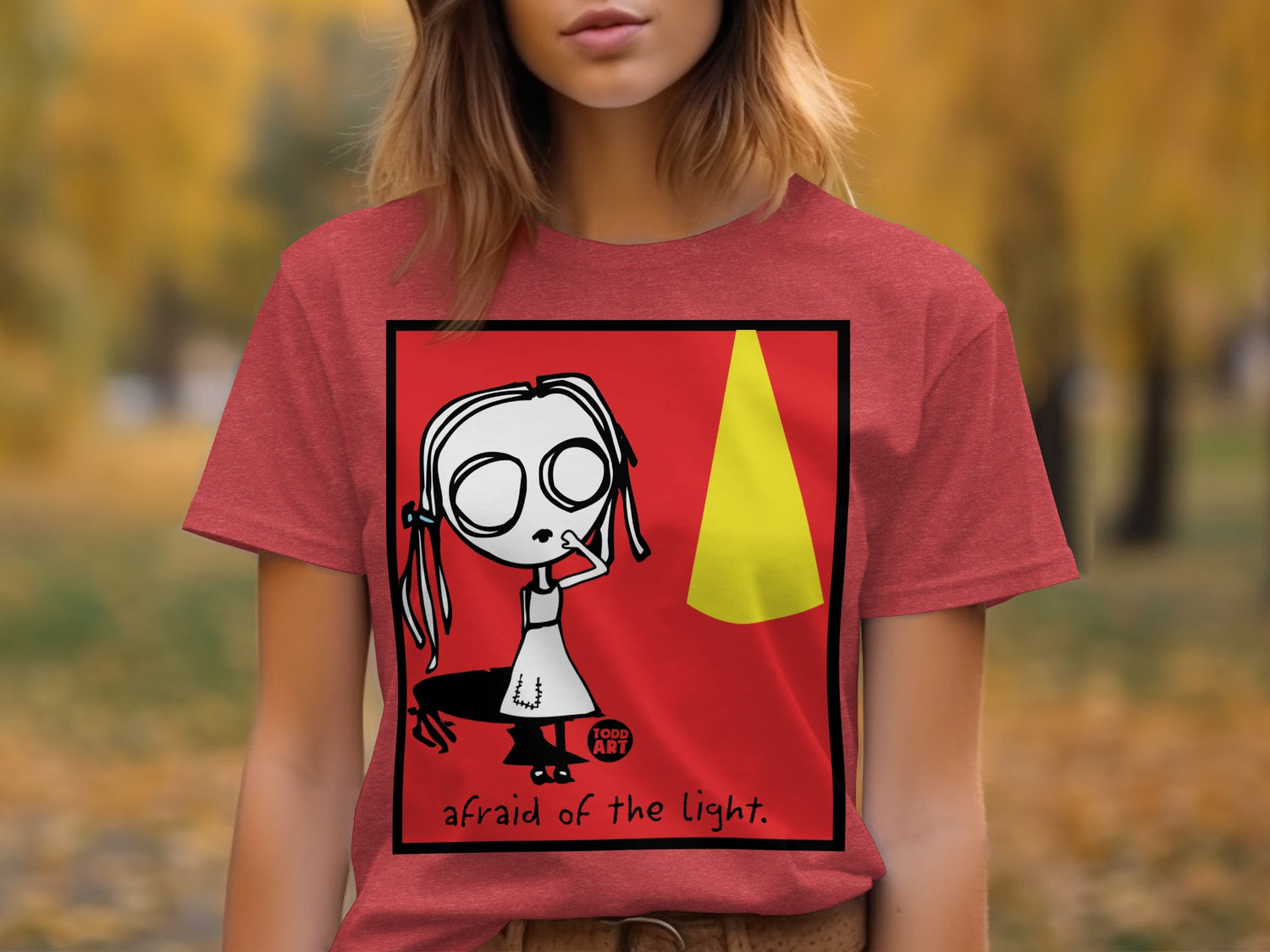 Afraid of the Light T Shirt with Cute Artwork