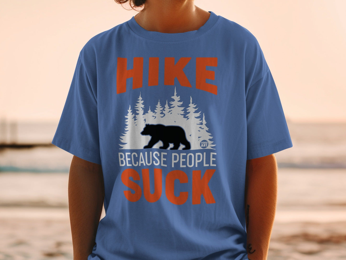 Hike Because People Suck Graphic T-Shirt
