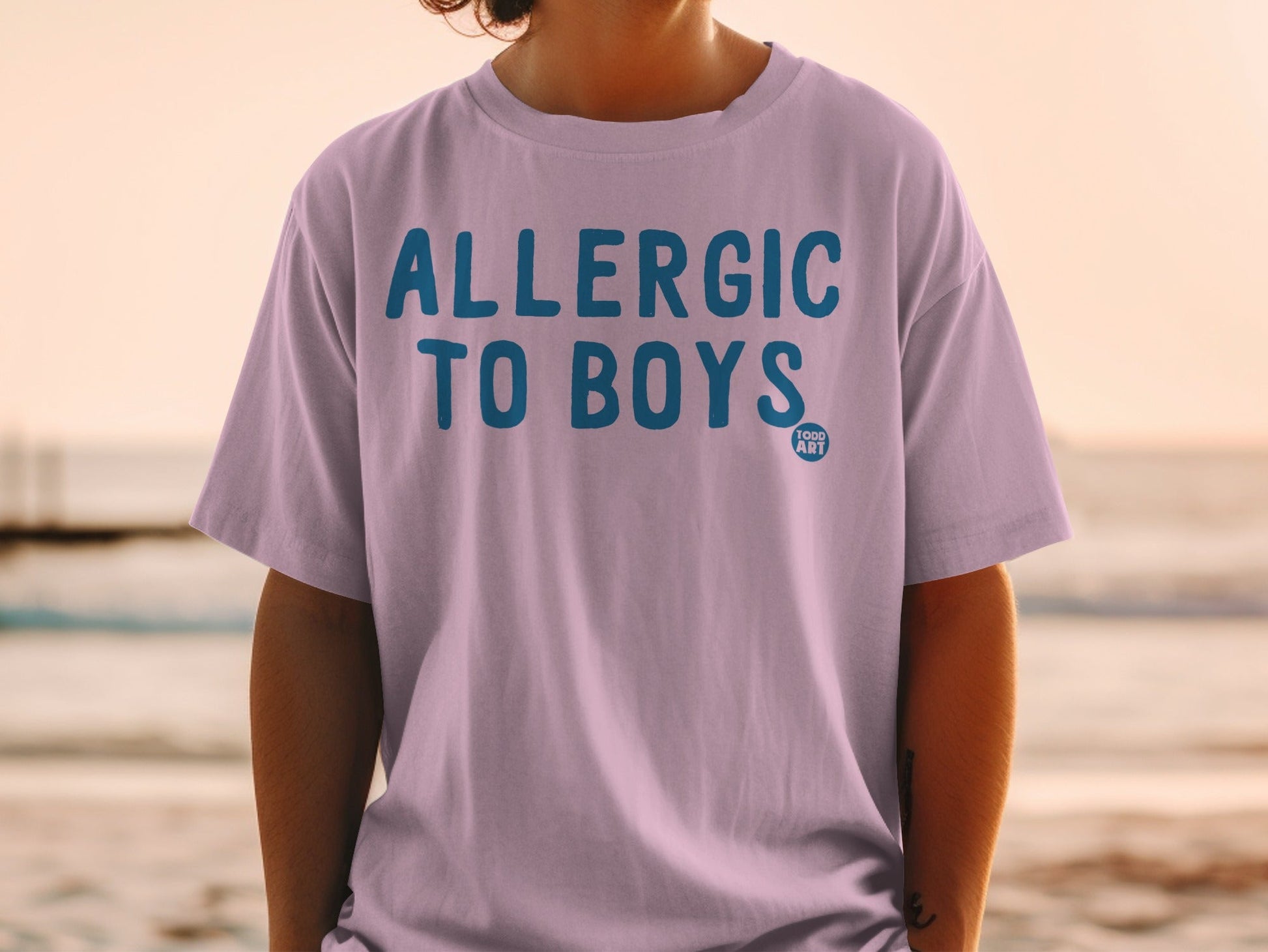 Allergic to Boys Todd Art Print Graphic Shirt