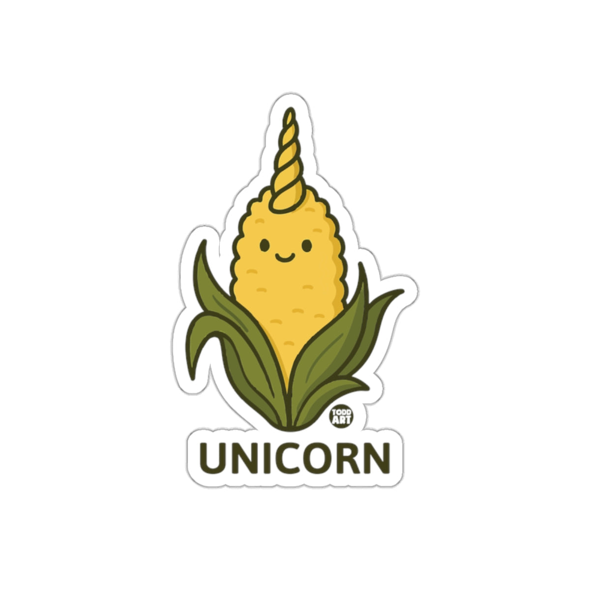 Corn Unicorn Cute Cartoon Illustration Funny sticker