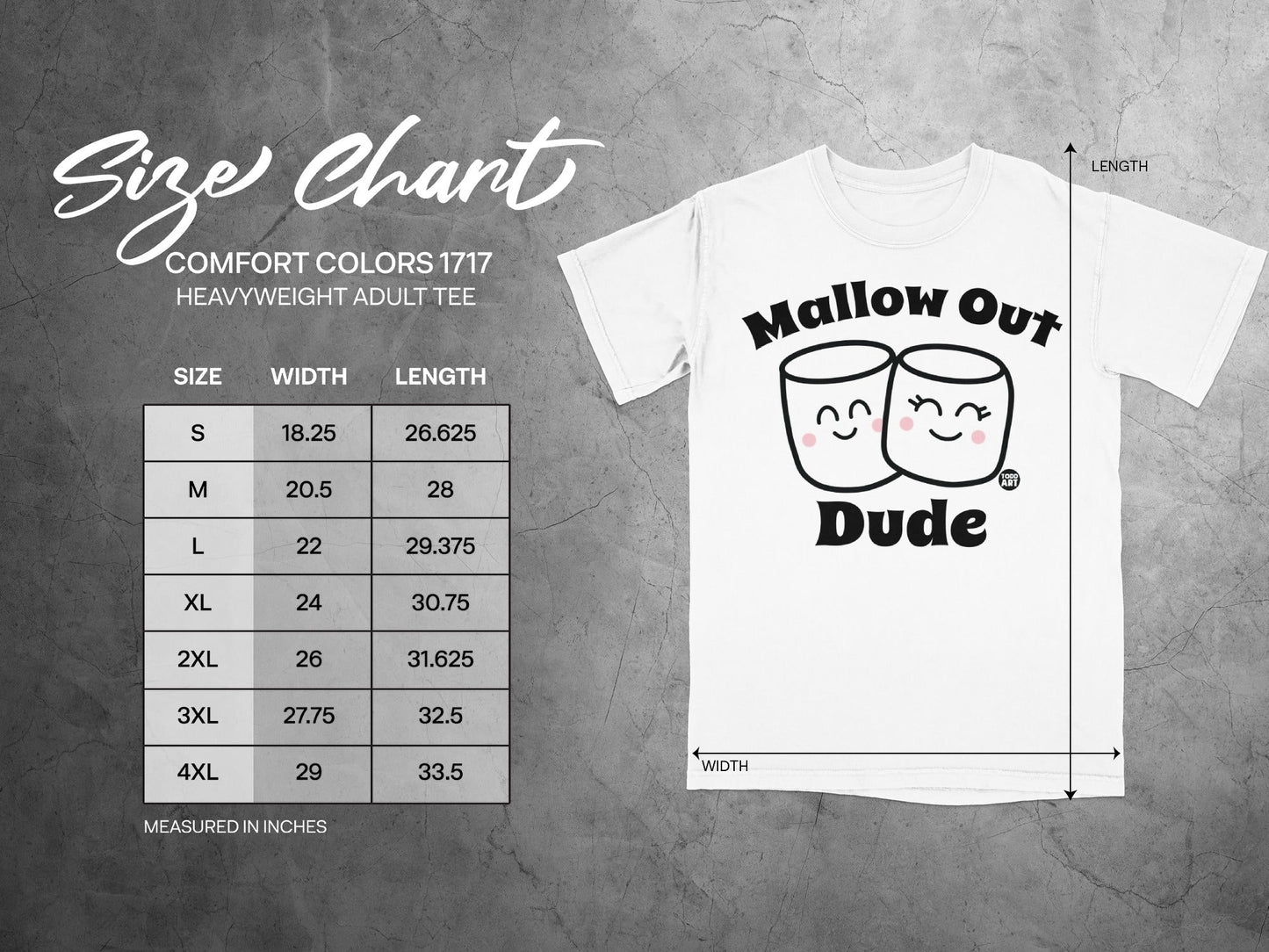 Mallow Out Dude Heavyweight Adult Tee Shirt for Comfort