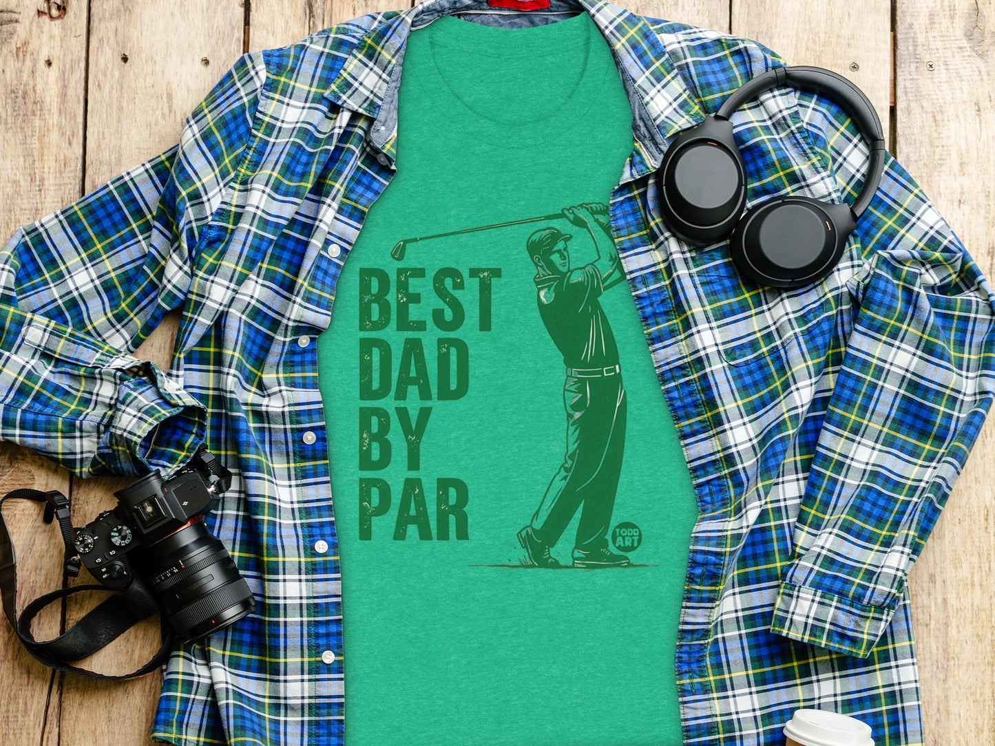 Best Dad By Par Golf Shirt Ideal Father's Day Gift