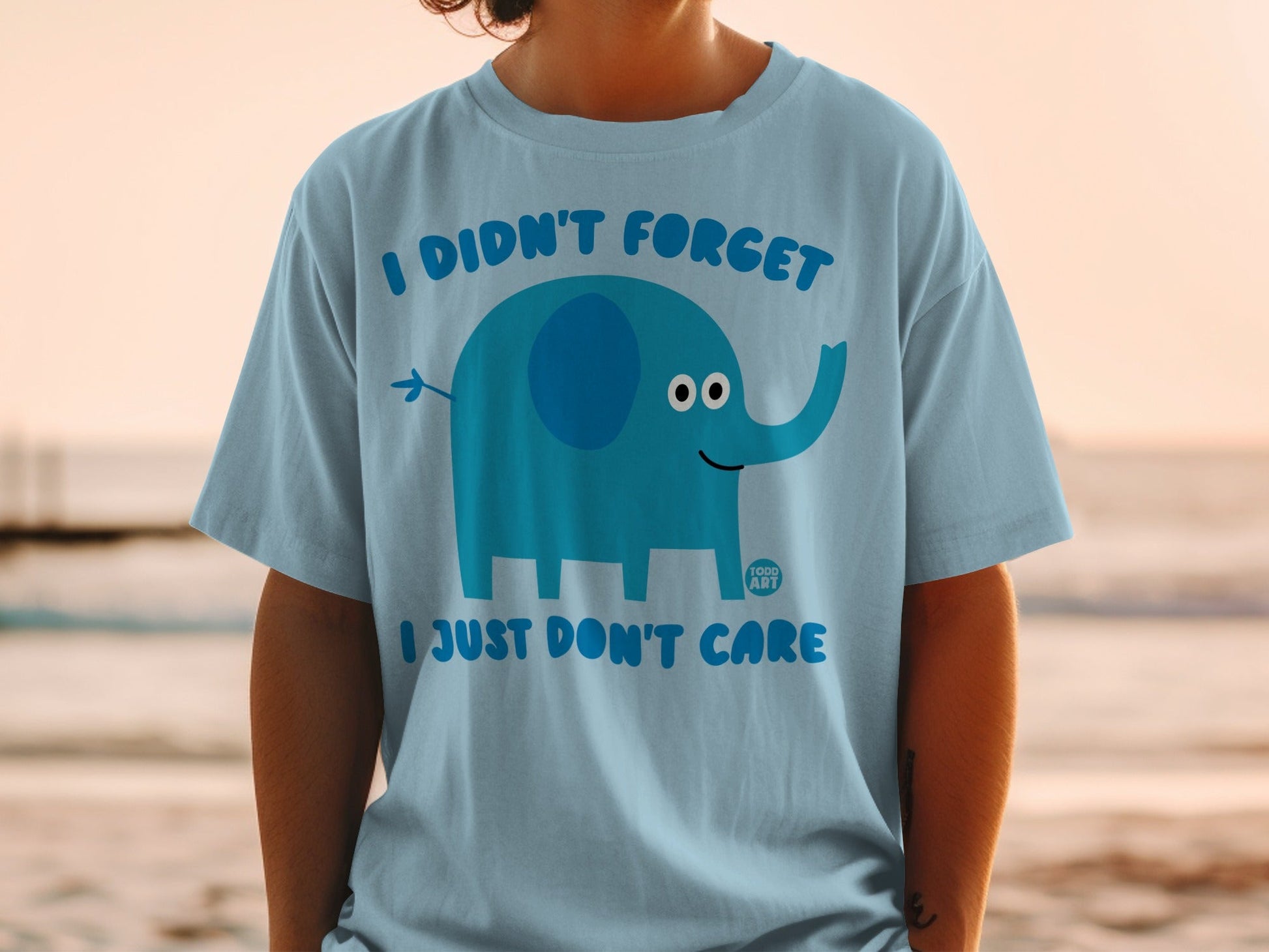 I Didn't Forget I Just Don't Care Elephant Graphic Shirt