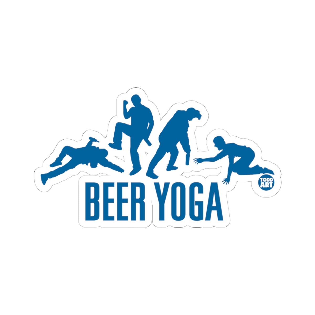 Beer YogaTodd Art Sticker