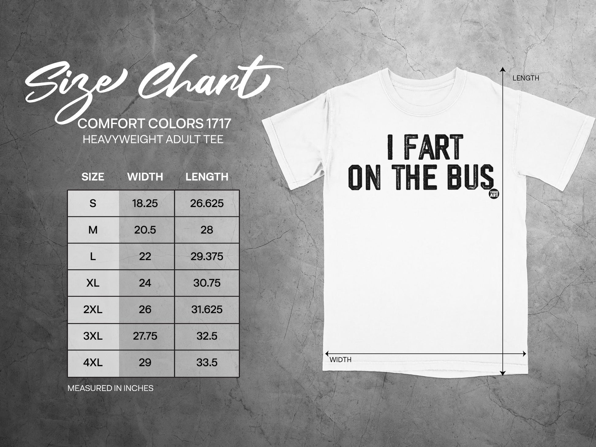I Fart On The Bus Comfort Colors 1717 Adult Tee