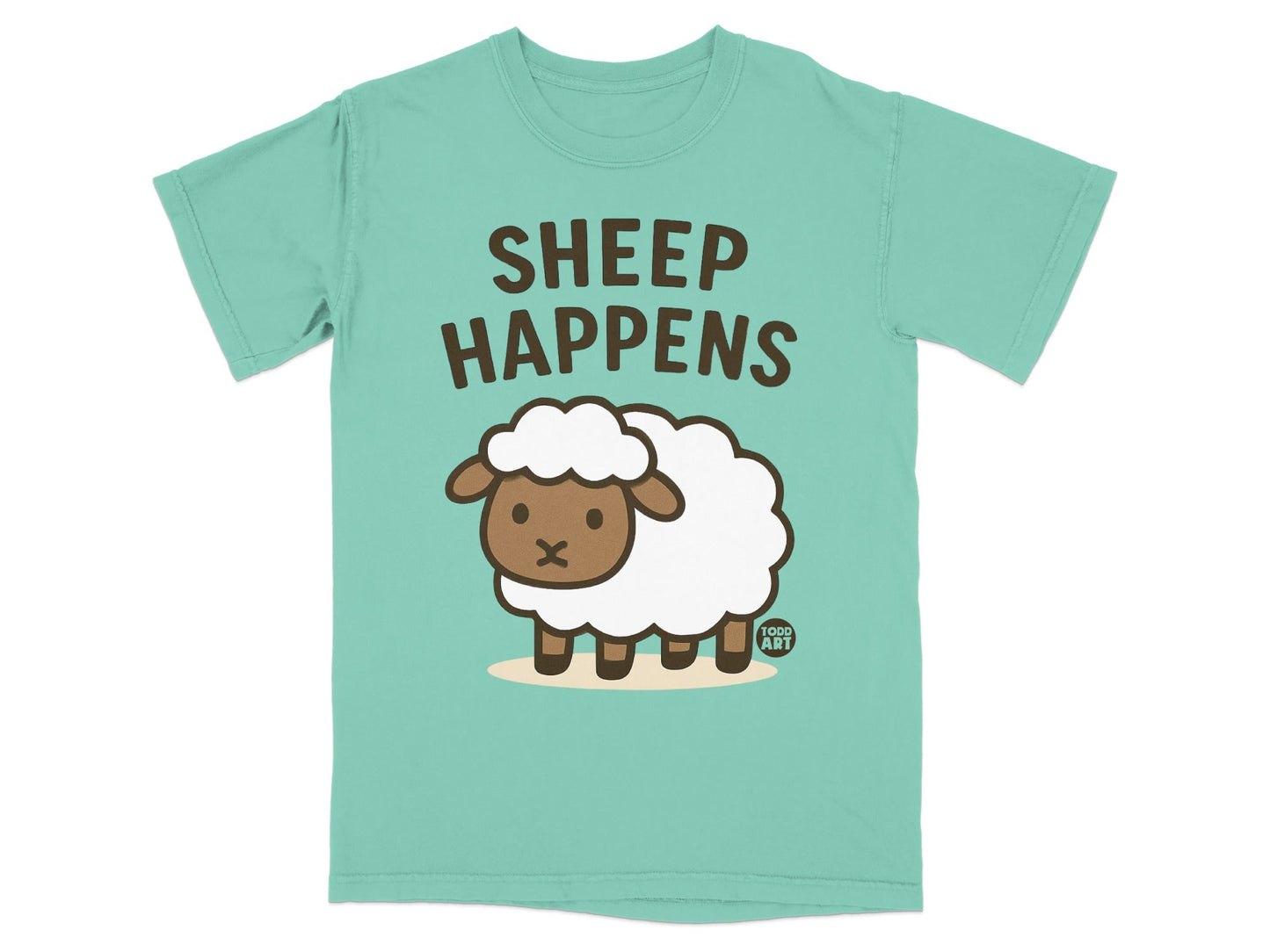 Sheep Happens Cute Graphic T-Shirt for Kids and Adults