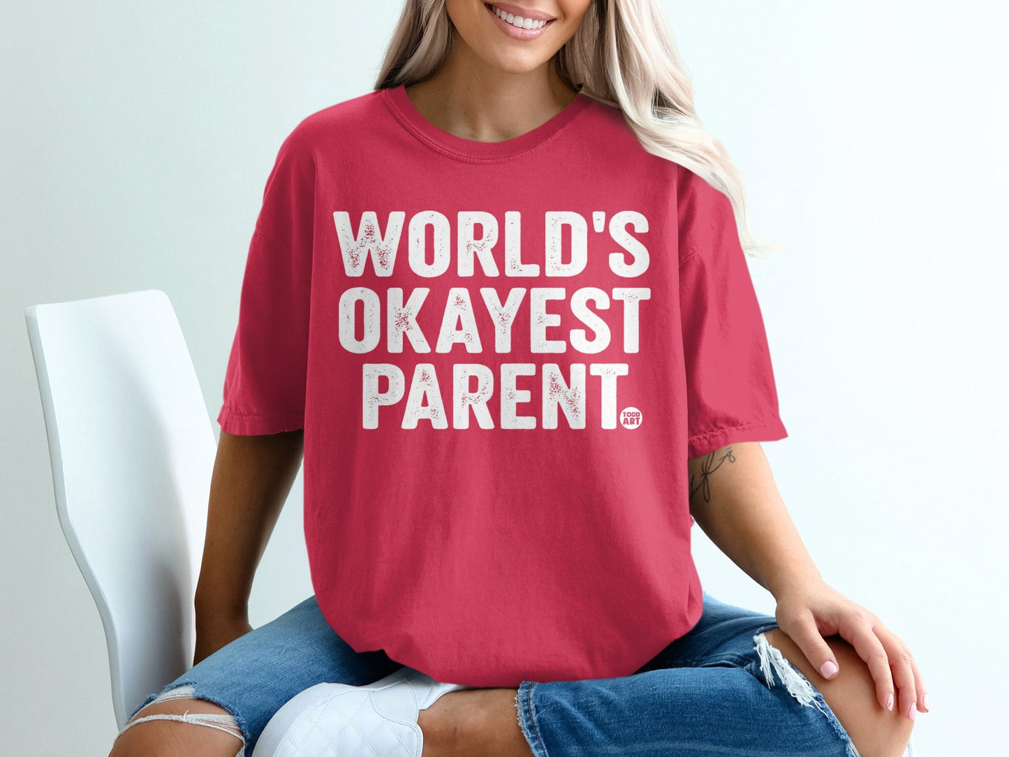 World's Okayest Parent Funny Graphic Tee