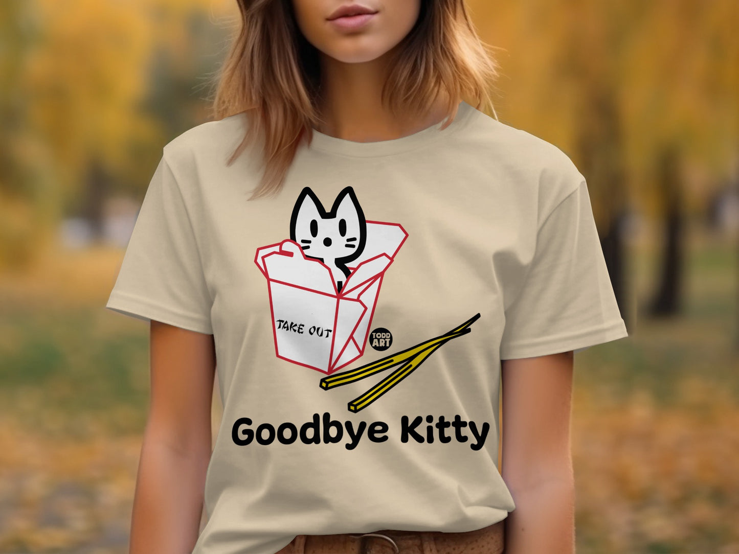 Goodbye Kitty Take Out Graphic Tee