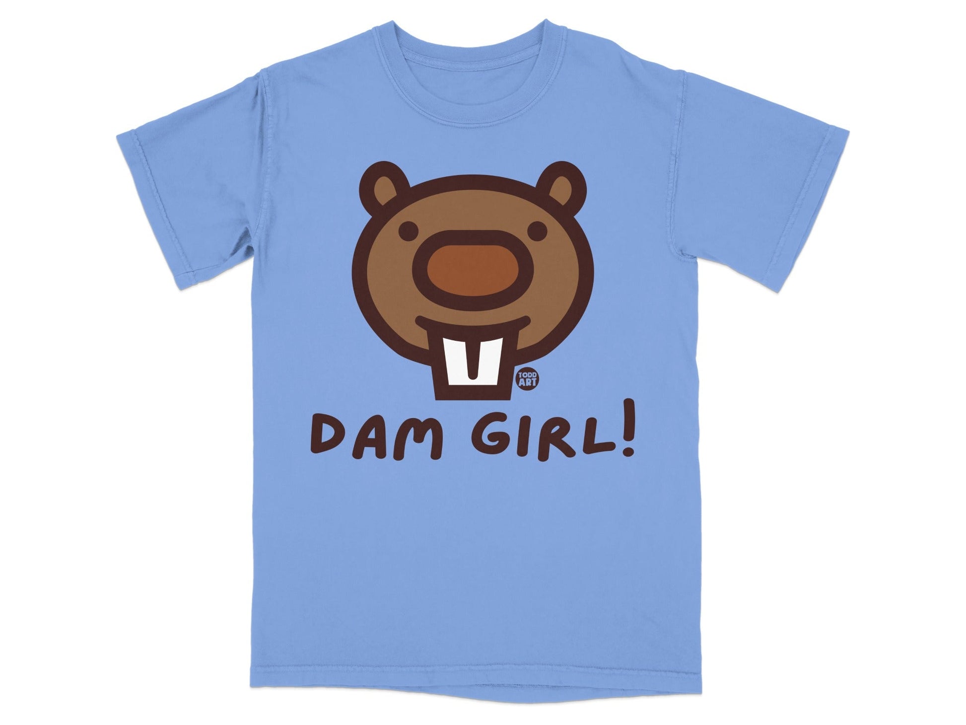 Dam Girl Cute Beaver Expression Graphic T-Shirt