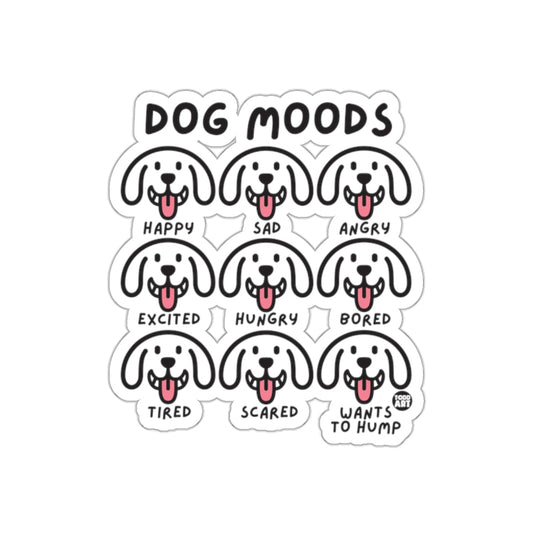 Dog Moods Sticker with Various Emotions
