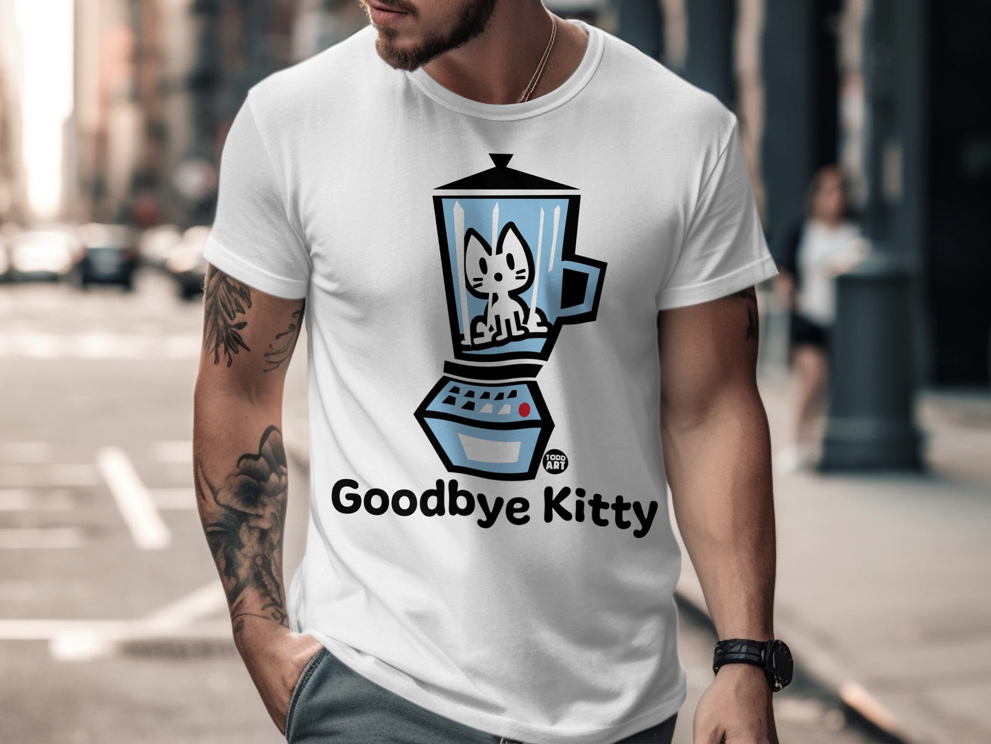 Goodbye Kitty Unique Head In Blender Design Shirt