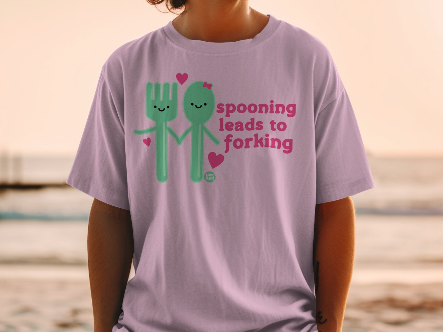 Spooning Leads To Forking Fork Spoon Couple Hearts product type