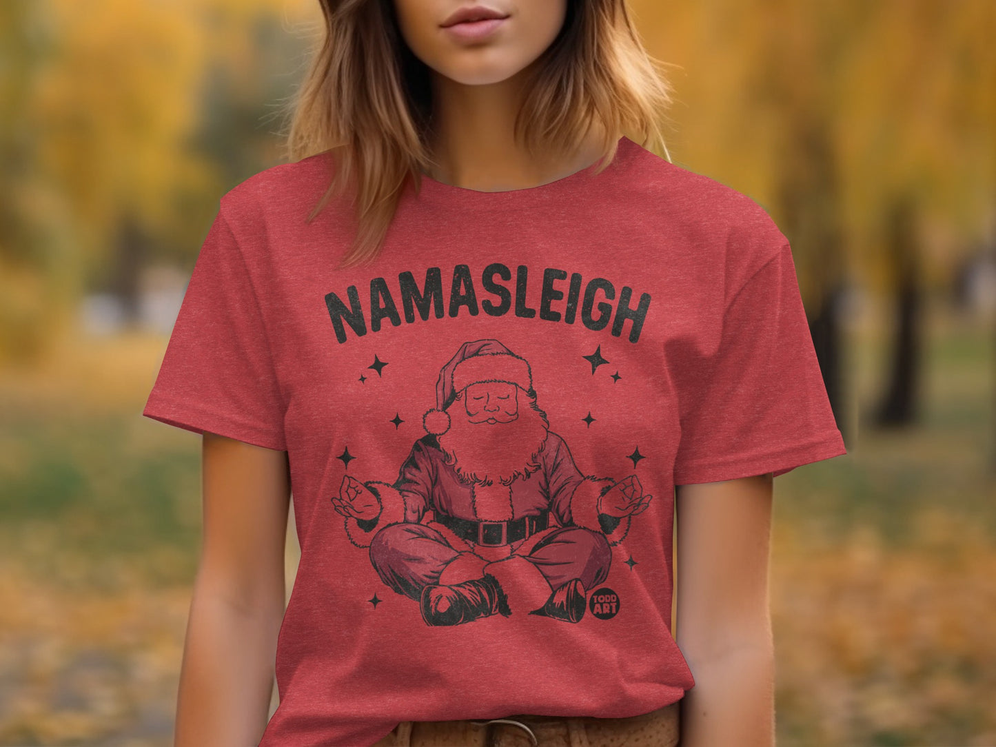 Namaste Santa Graphic T-Shirt Ideal Holiday Gift Item