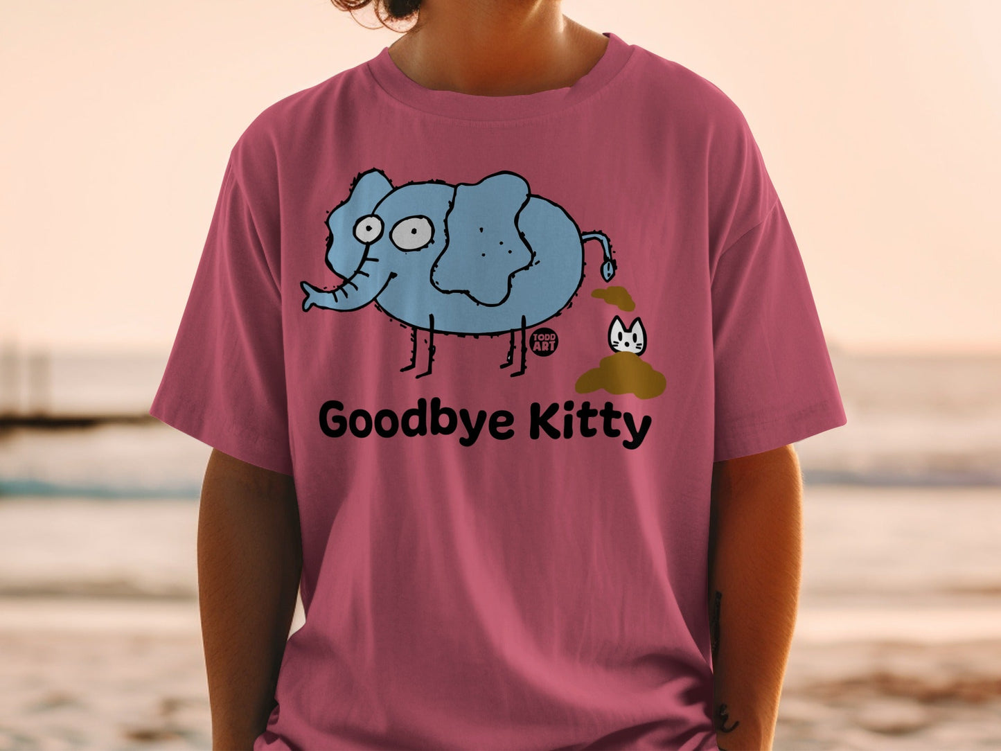 Goodbye Kitty Elephant Cartoon Shirt for Animal Lovers