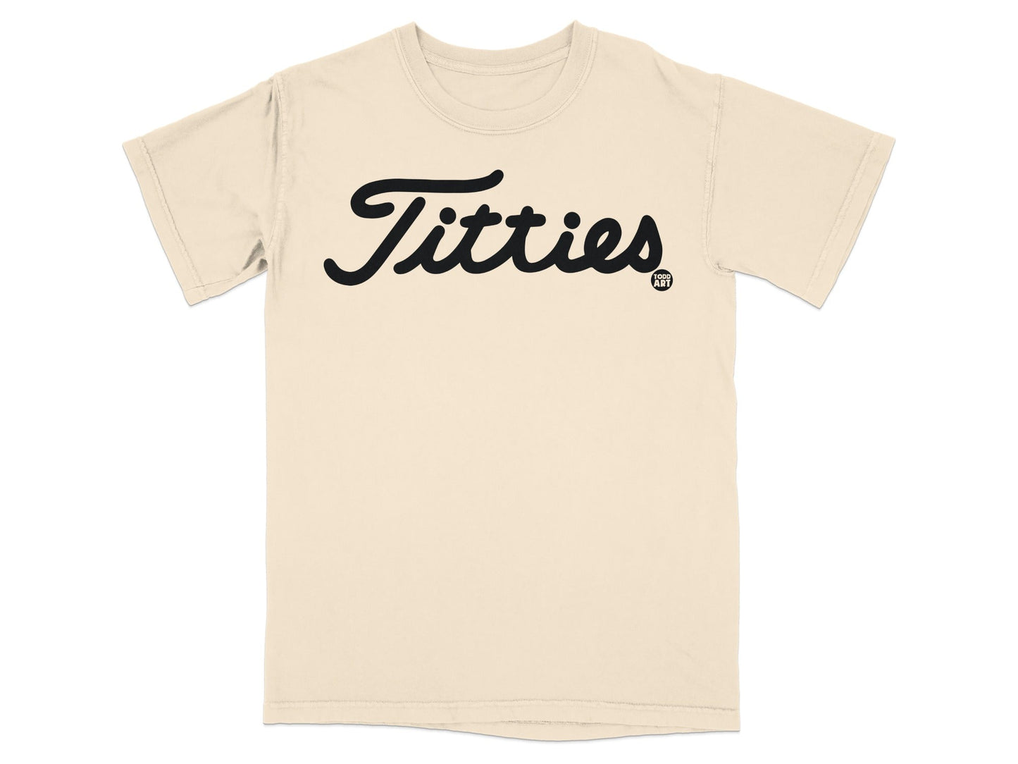Titties Retro Style Graphic Tee Shirt for Casual Wear