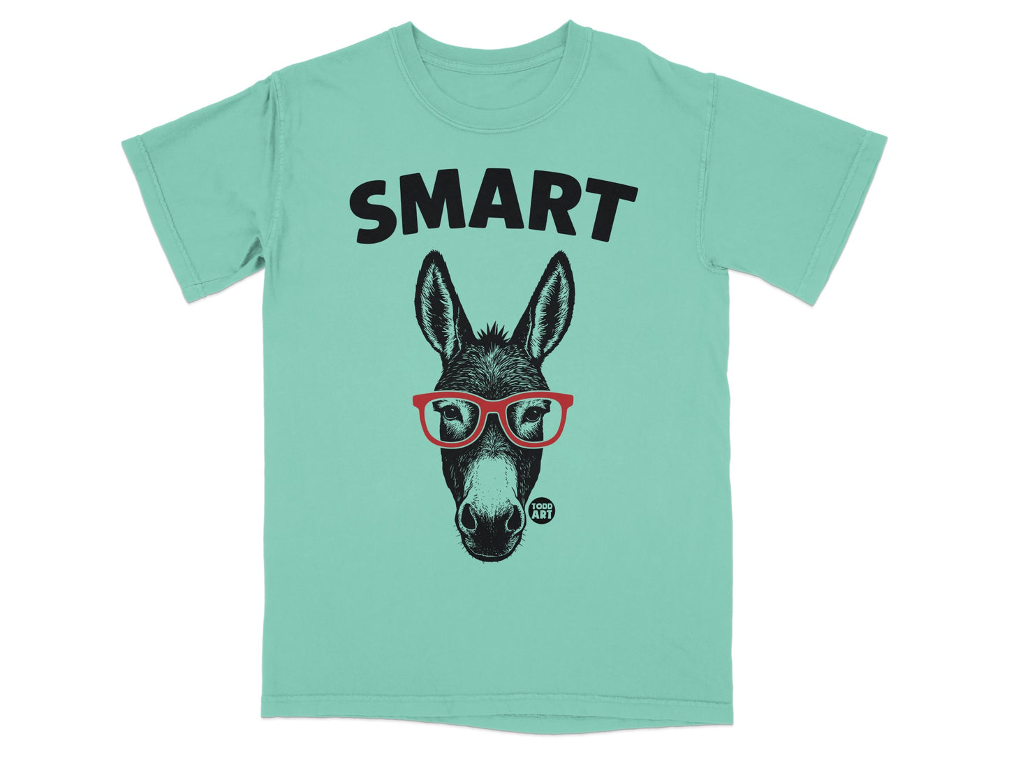Smart Donkey With Glasses Graphic T-Shirt