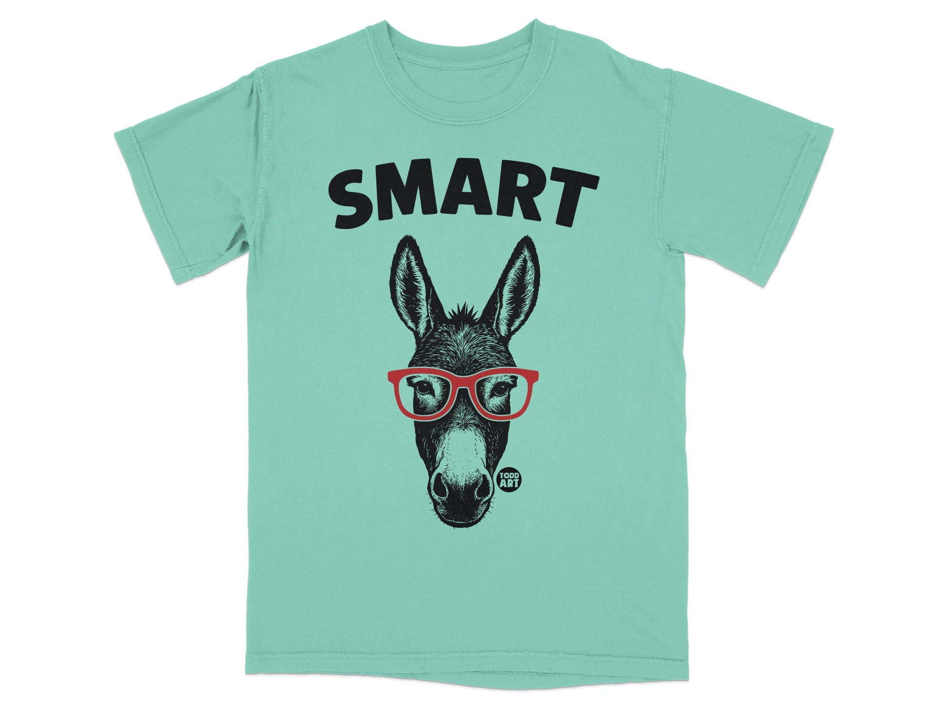 Smart Donkey With Glasses Graphic T-Shirt