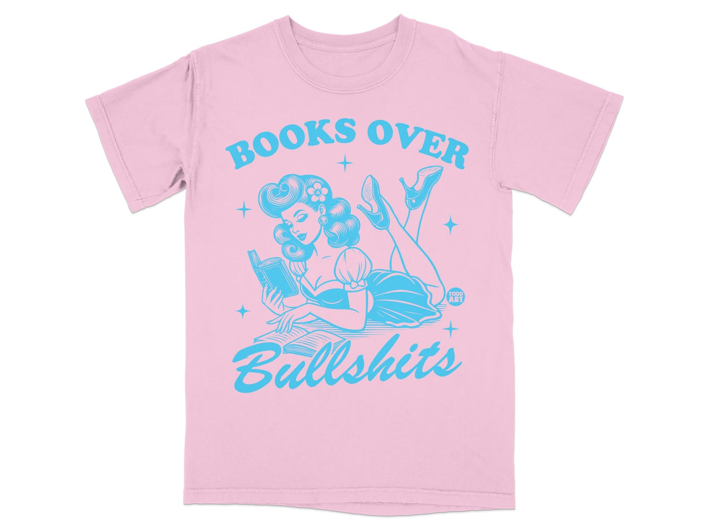 Books Over Bullshits Graphic Tee Shirt