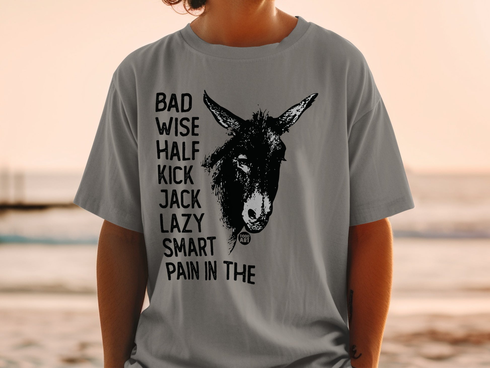 Bad Wise Half Kick Jack Lazy Smart Graphic T-Shirt