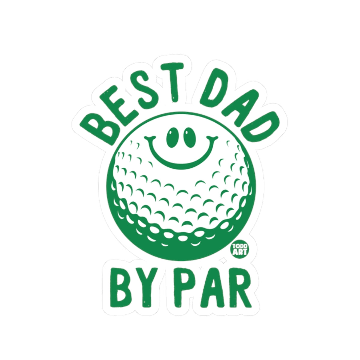 Golfing DadTodd Art Sticker