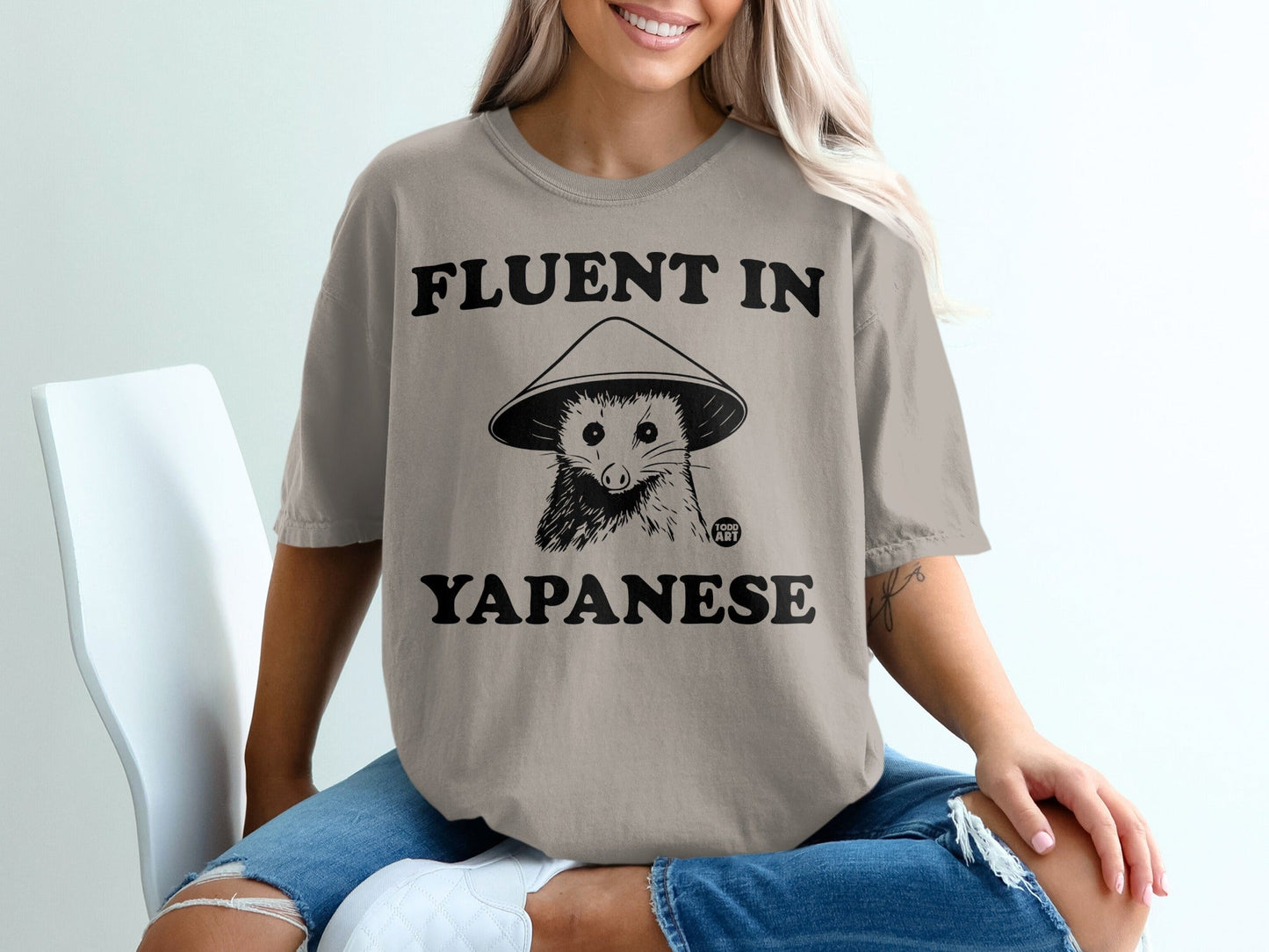 Fluent In Japanese Possum Graphic Tee Shirt
