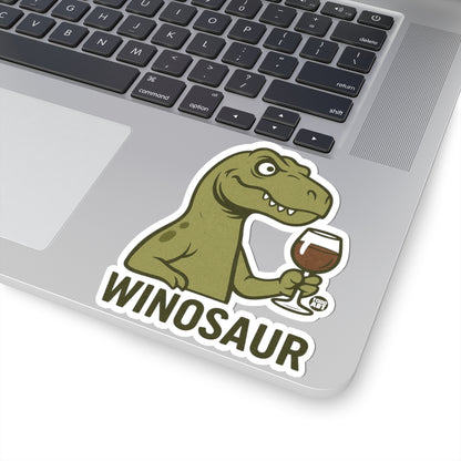 Dinosaur Enjoying WineTodd Art Sticker