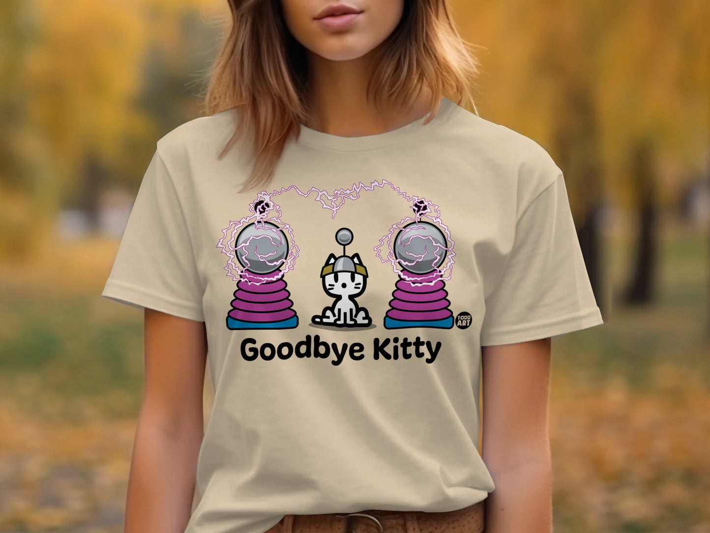 Goodbye Kitty Graphic Tee for Casual Wear
