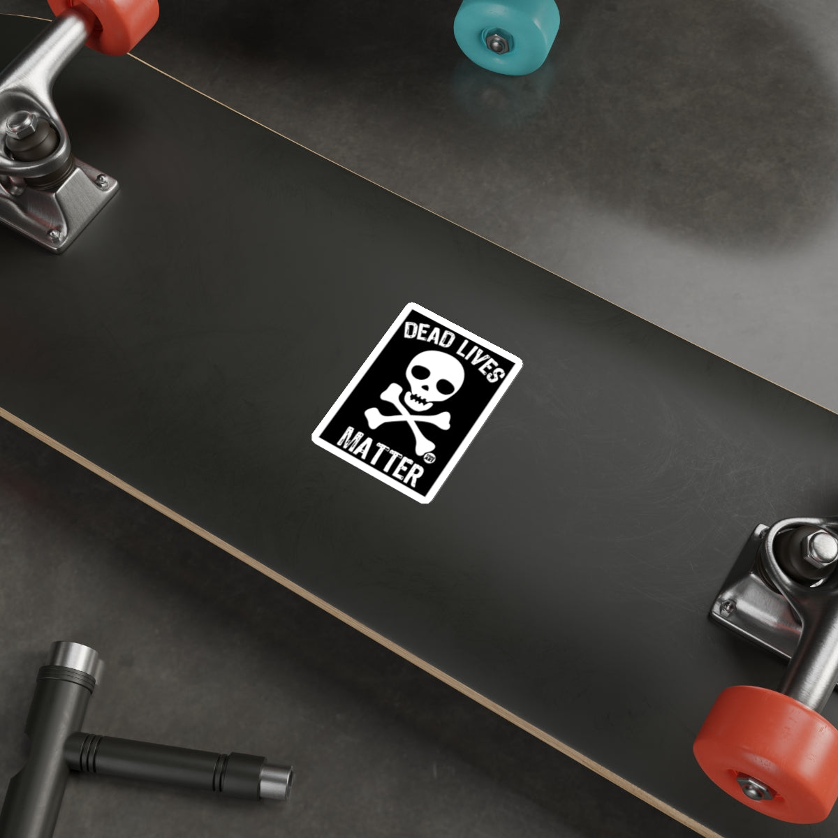 DEAD LIVES MATTER skull crossbones sticker