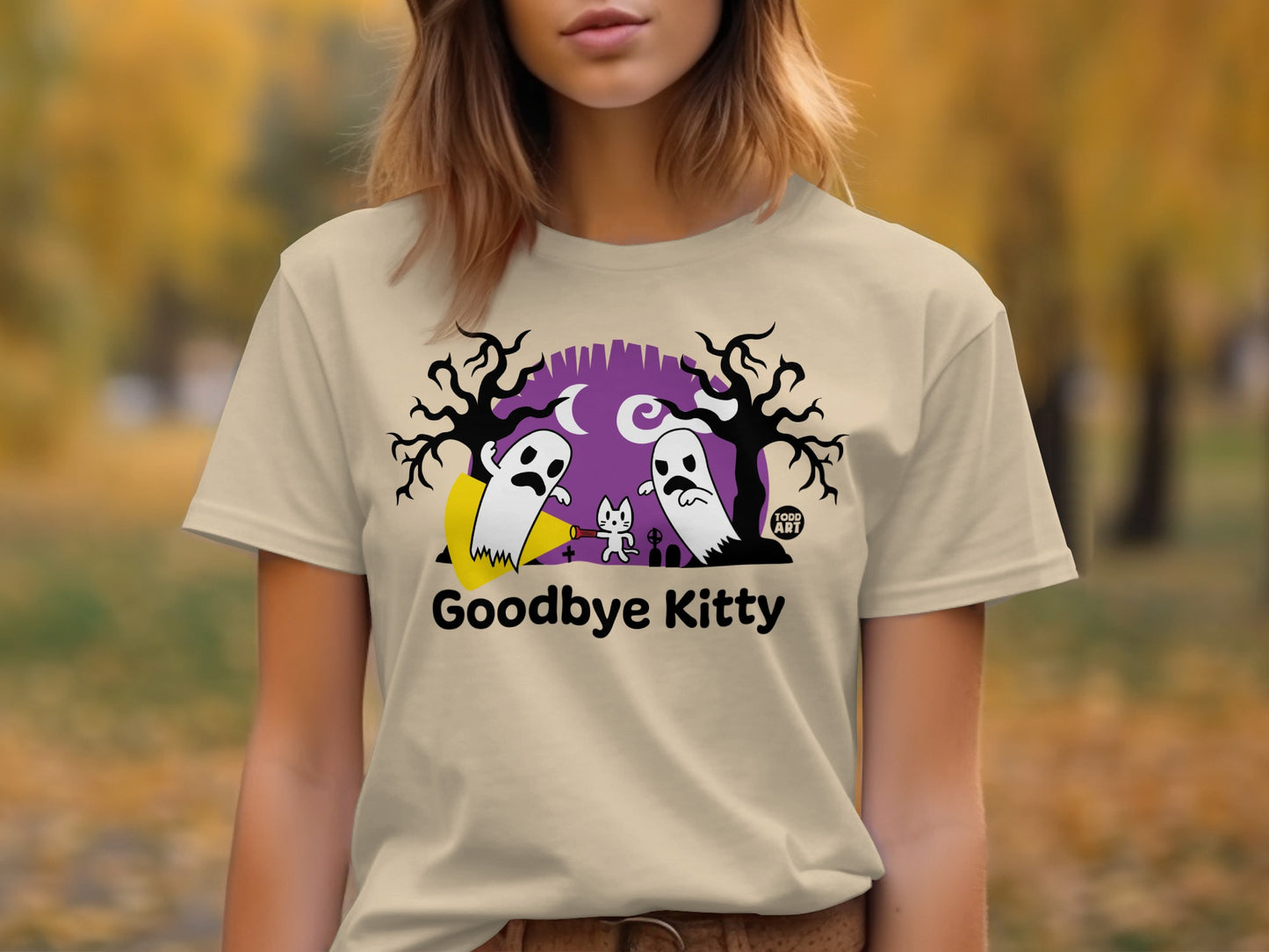 Goodbye Kitty Halloween Graphic Tee Product